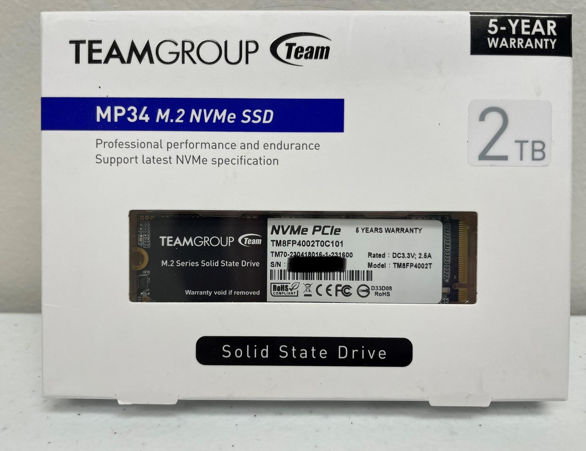 NEW TeamGroup 2TB MP34