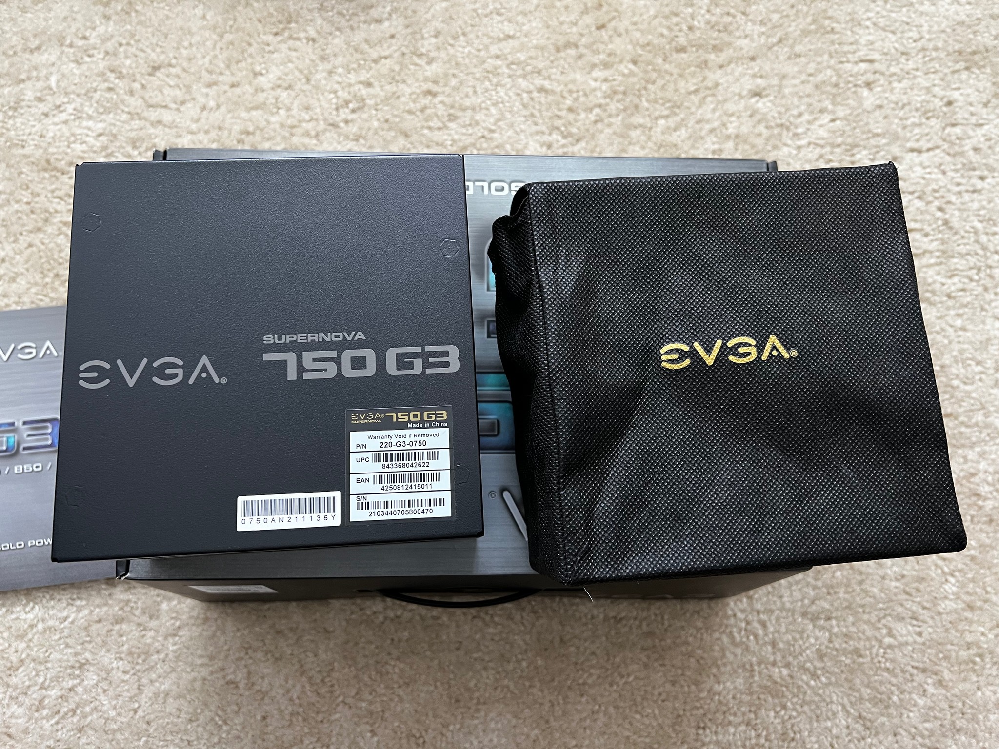 EVGA SuperNOVA 750 G3 750W Gold PSU w/box