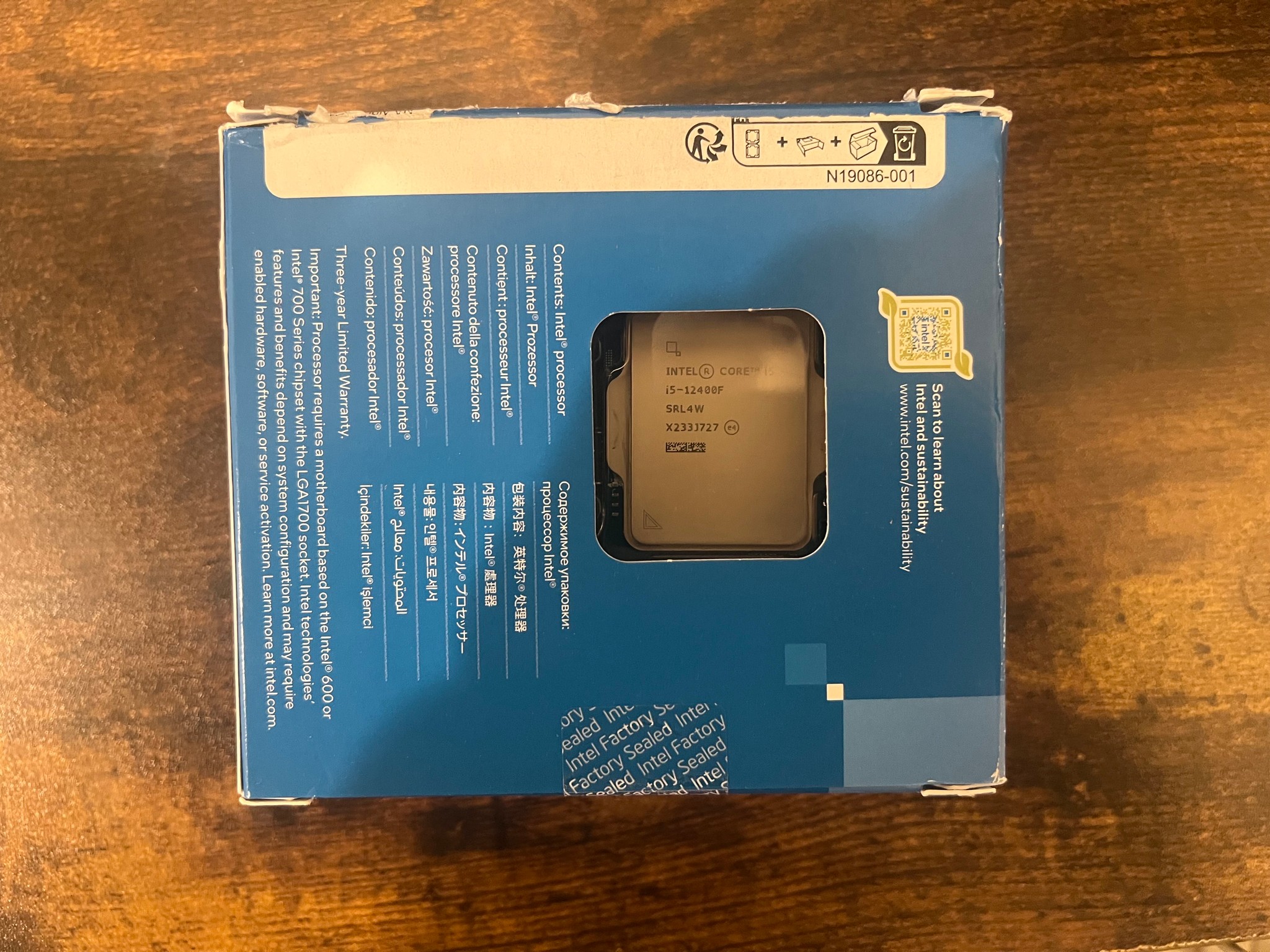 Intel Core i5-12400f 6 Cores, 12 Threads LGA 1700 CPU