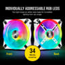 Corsair iCUE QL120 RGB 120mm PWM White Fan