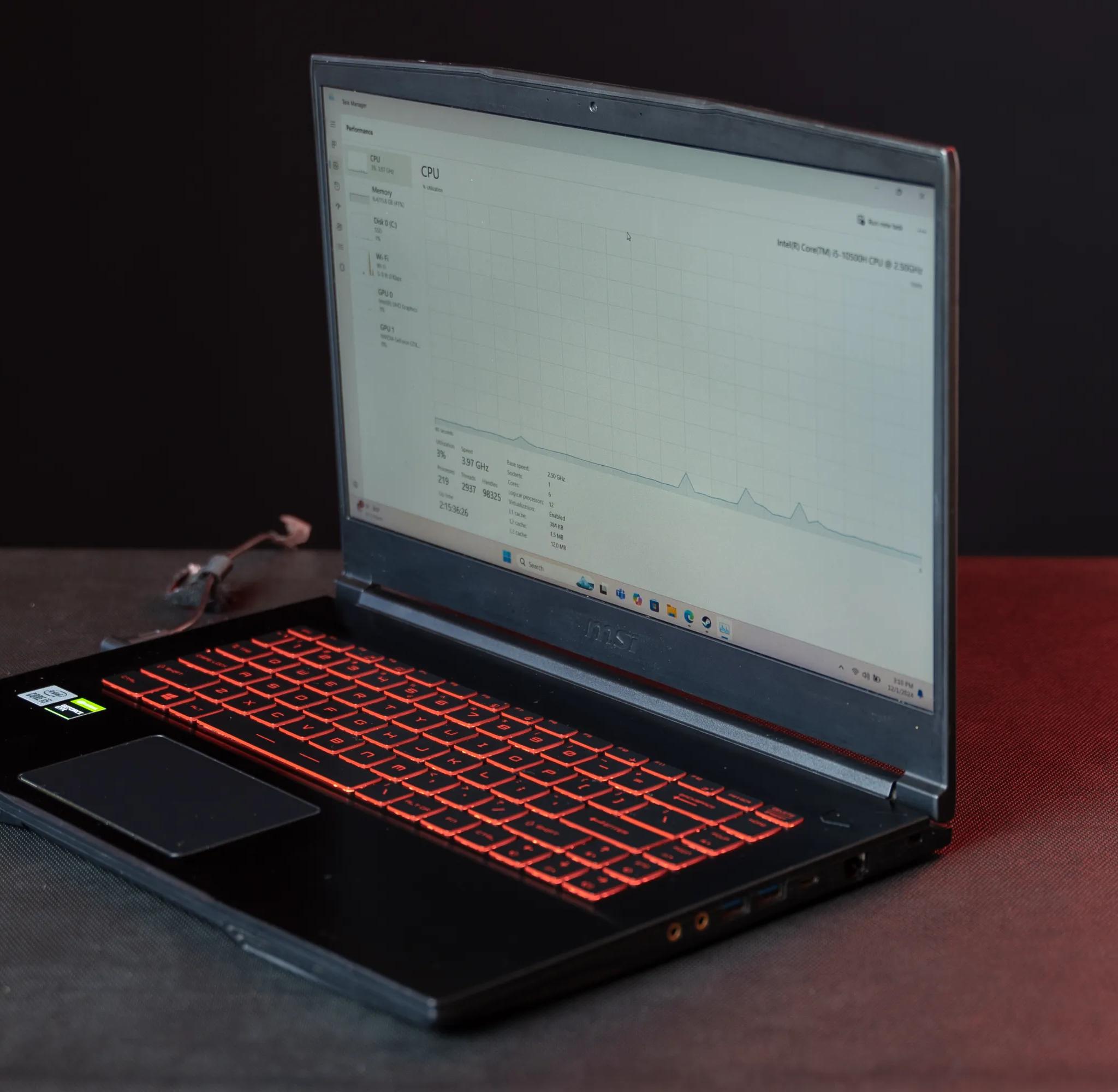 MSI GF63 Thin- GTX 1650- i5 10500H- 1TB M.2-16GB RAM 15.6"