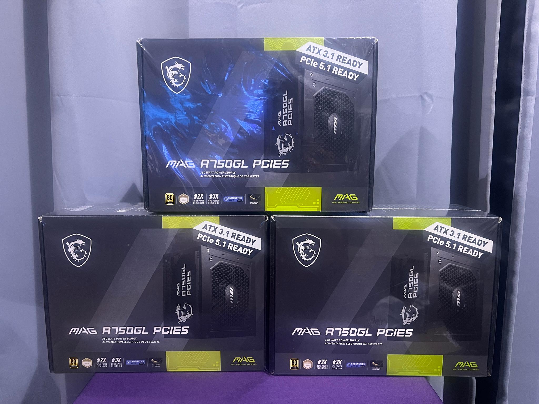 3x MSI Mag A750GL PCIE5 PSU 750W Fully Modular Power Supply 80+ Gold | ANY QUESTIONS MESSAGE ME!