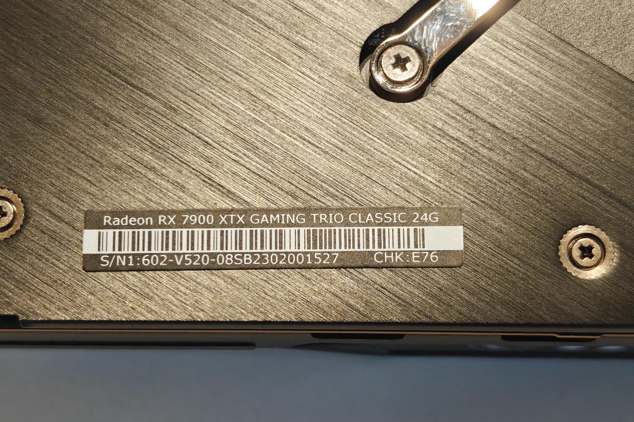 MSI Gaming Radeon RX 7900 XTX 24GB GDDR6 PCI Express 4.0 ATX Video Card