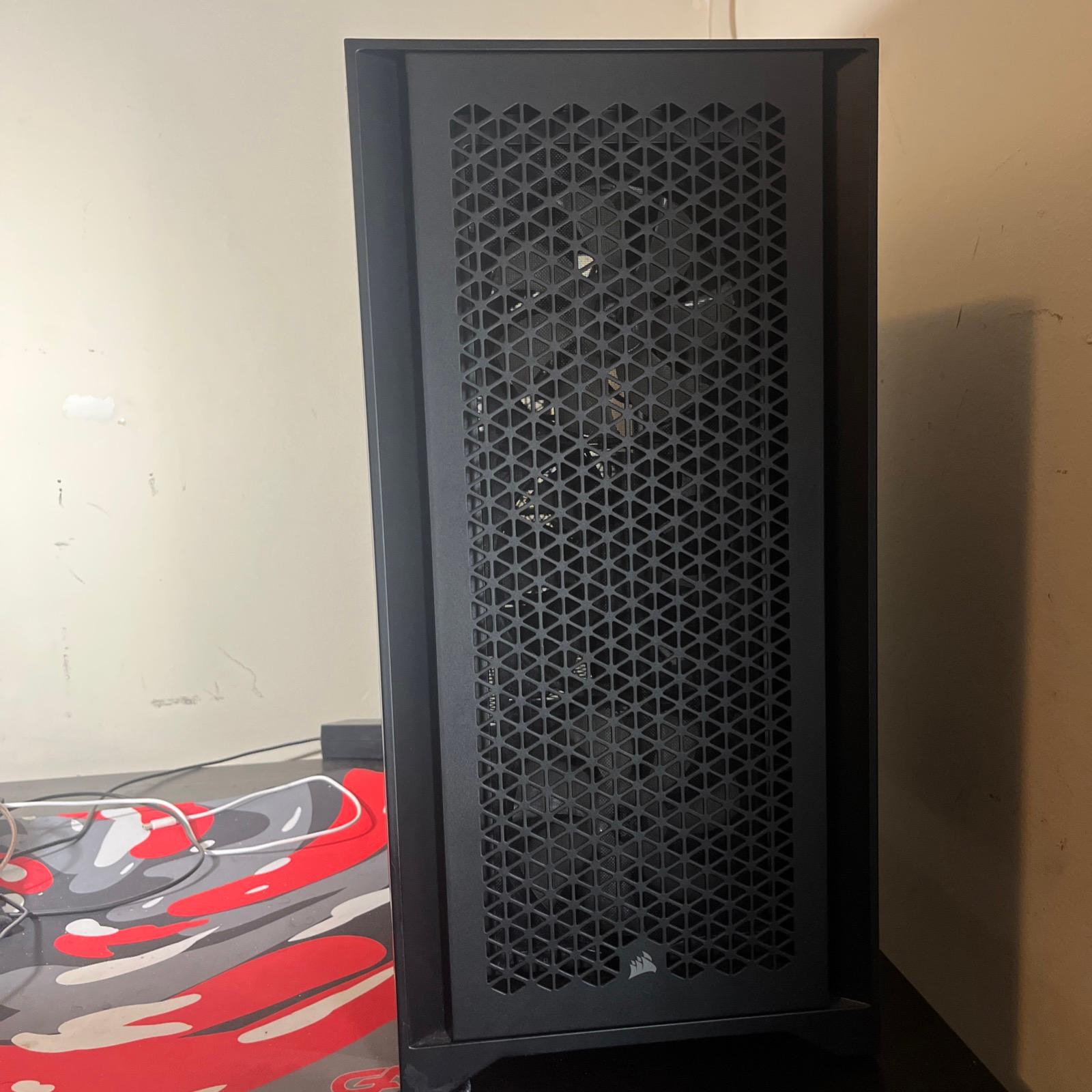 Corsair 4000D AIRFLOW Tempered Glass Mid-Tower ATX PC Case - Black with extra fans