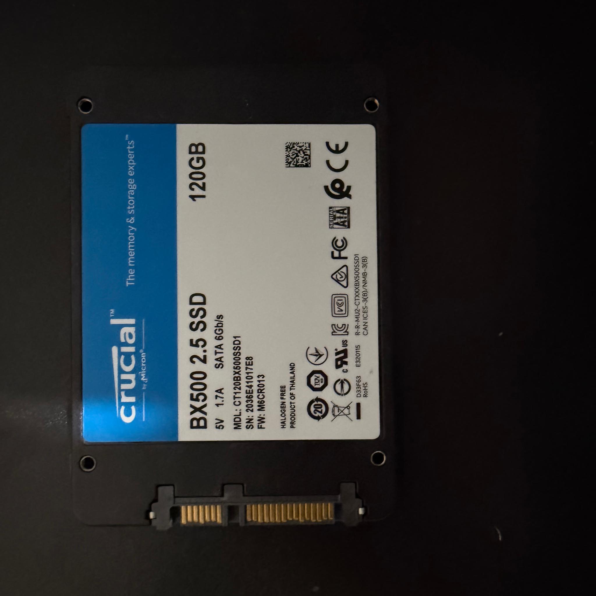 Crucial BX500 2.5 SATA SSD 120GB