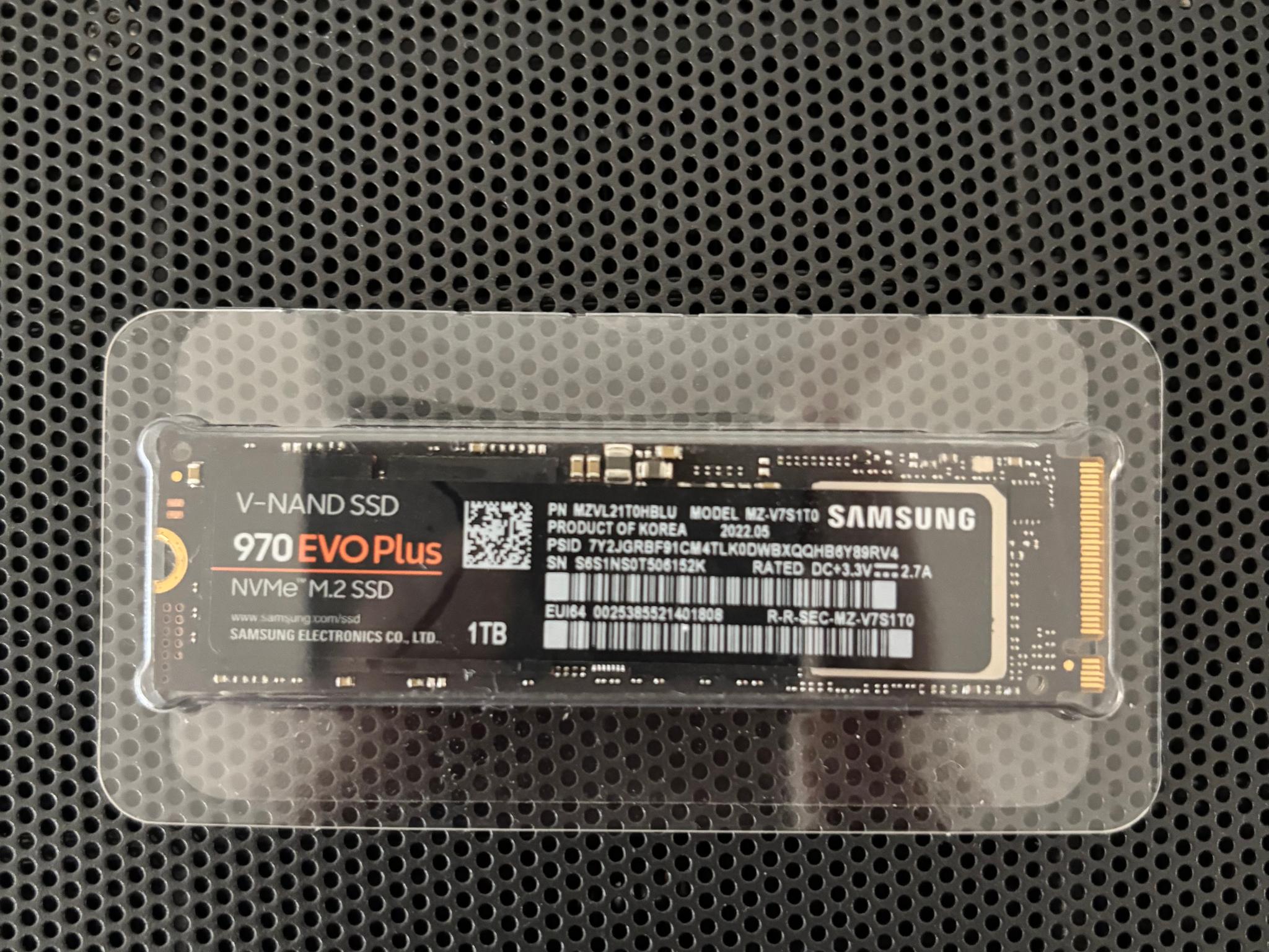 Samsung 1TB 970 EVO PLUS nvme ssd
