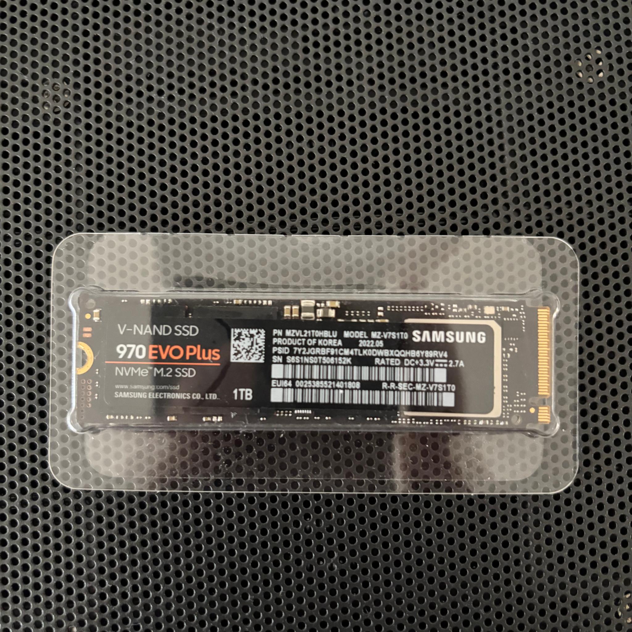 Samsung 1TB 970 EVO PLUS nvme ssd