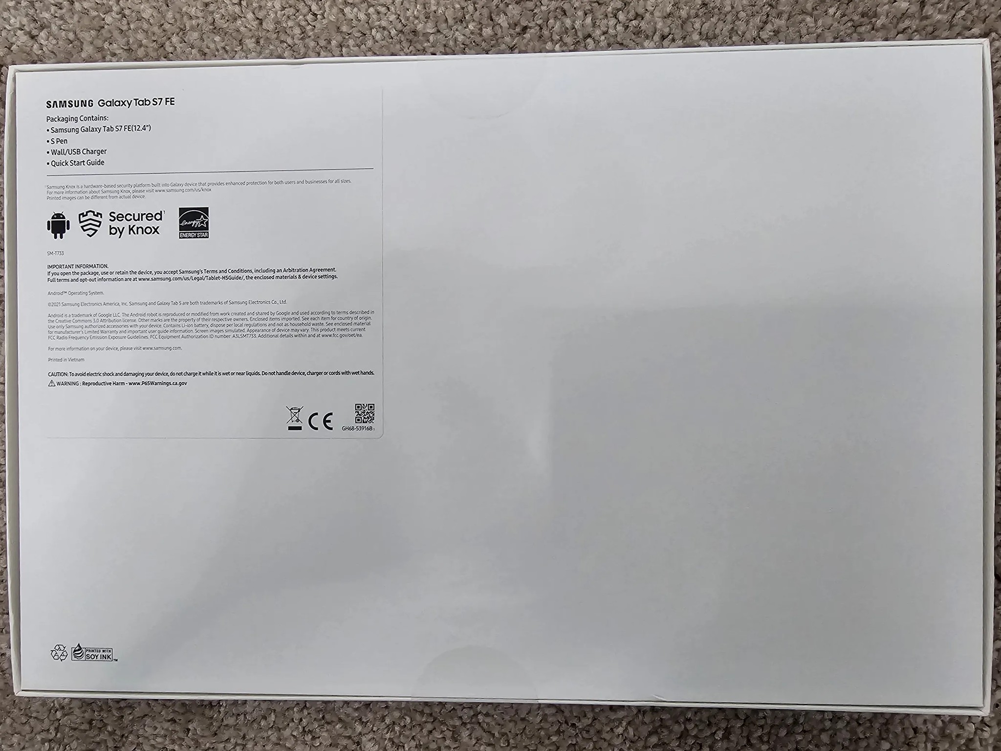 |SEALED| Samsung Galaxy Tab S7 FE 256GB Mystic Silver Wi-Fi + BONUS