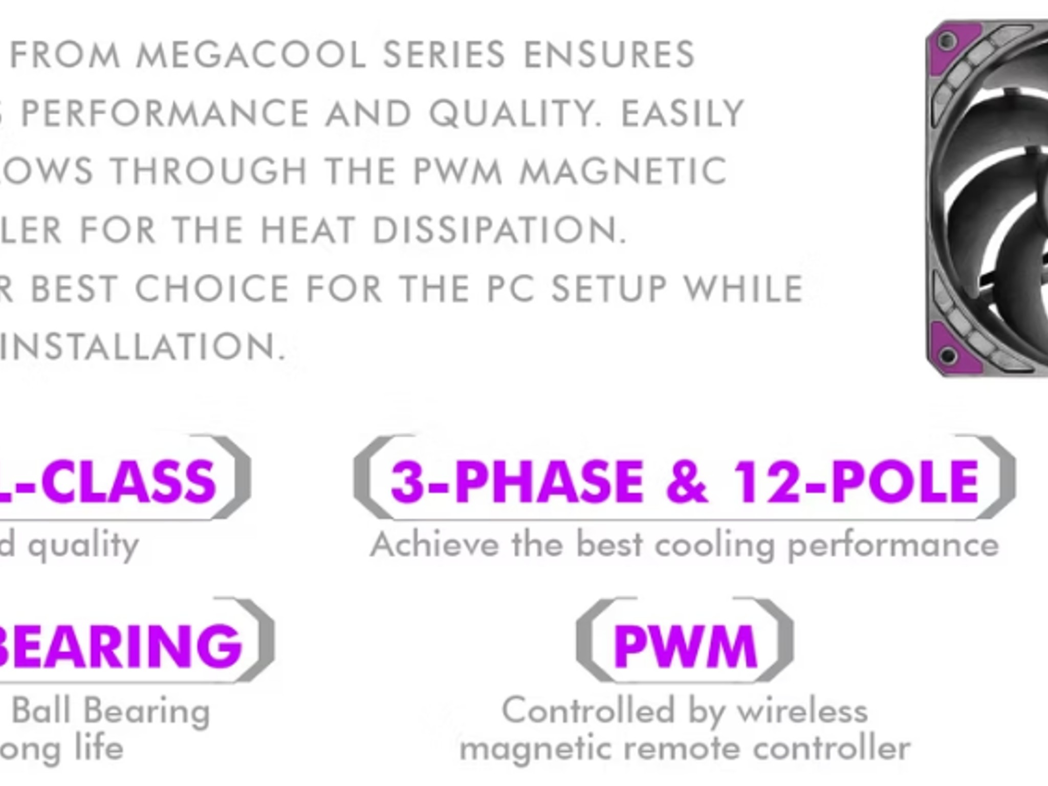 BNIB Super Flower MEGACOOL 120mm Fan, Triple-Pack, PWM, Computer Case Fan (SF-PF121-BK_3P)
