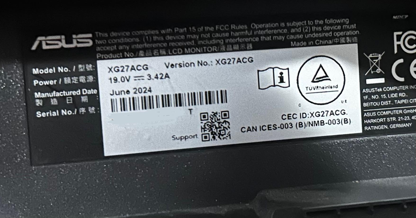 ASUS ROG Strix 27" 2K QHD (2560 x 1440) (180Hz Refresh Rate) (XG27ACG)
