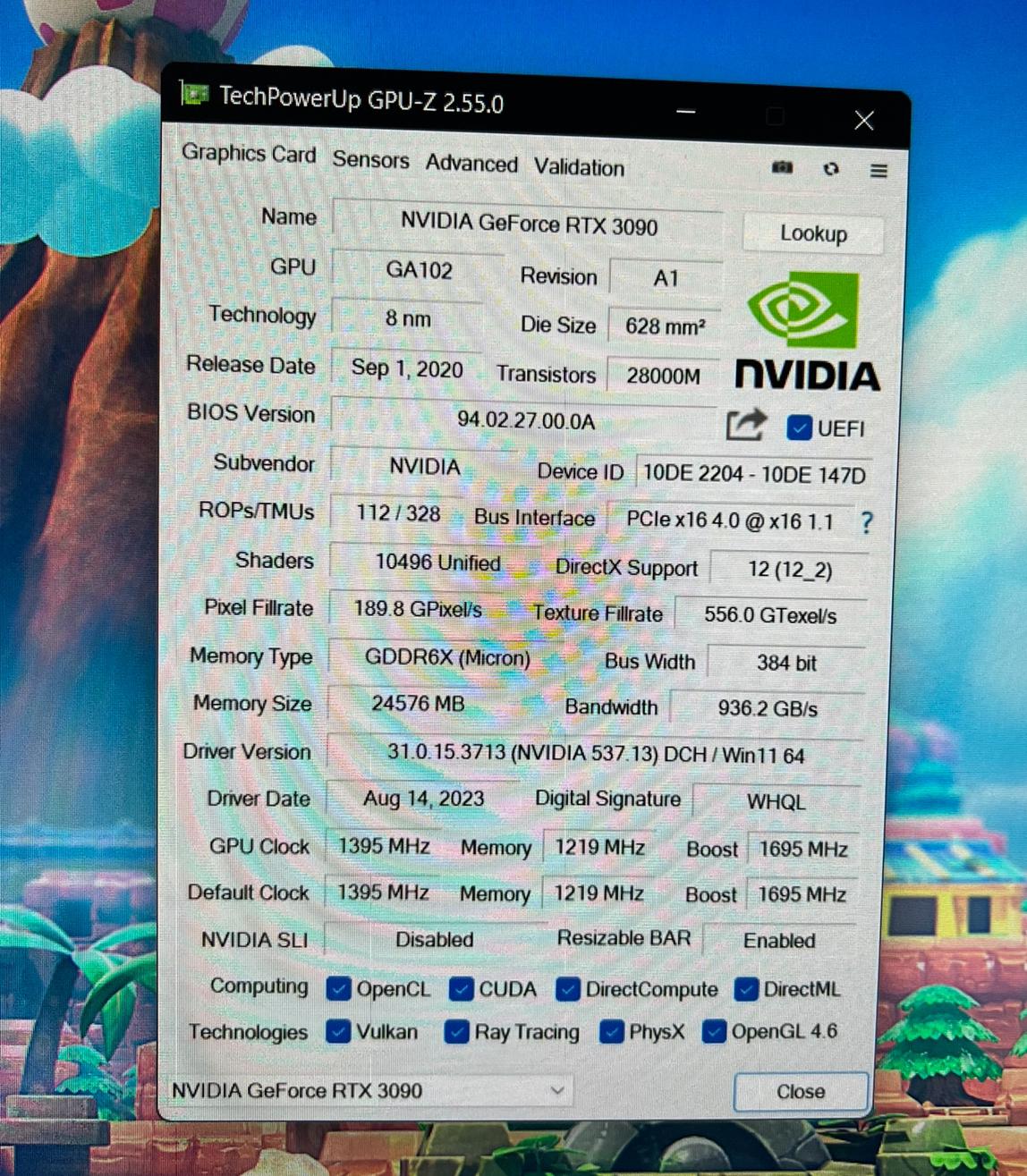 NVIDIA GeForce RTX 3090 Founders Edition - Used - Good Condition - NEVER MINED WITH