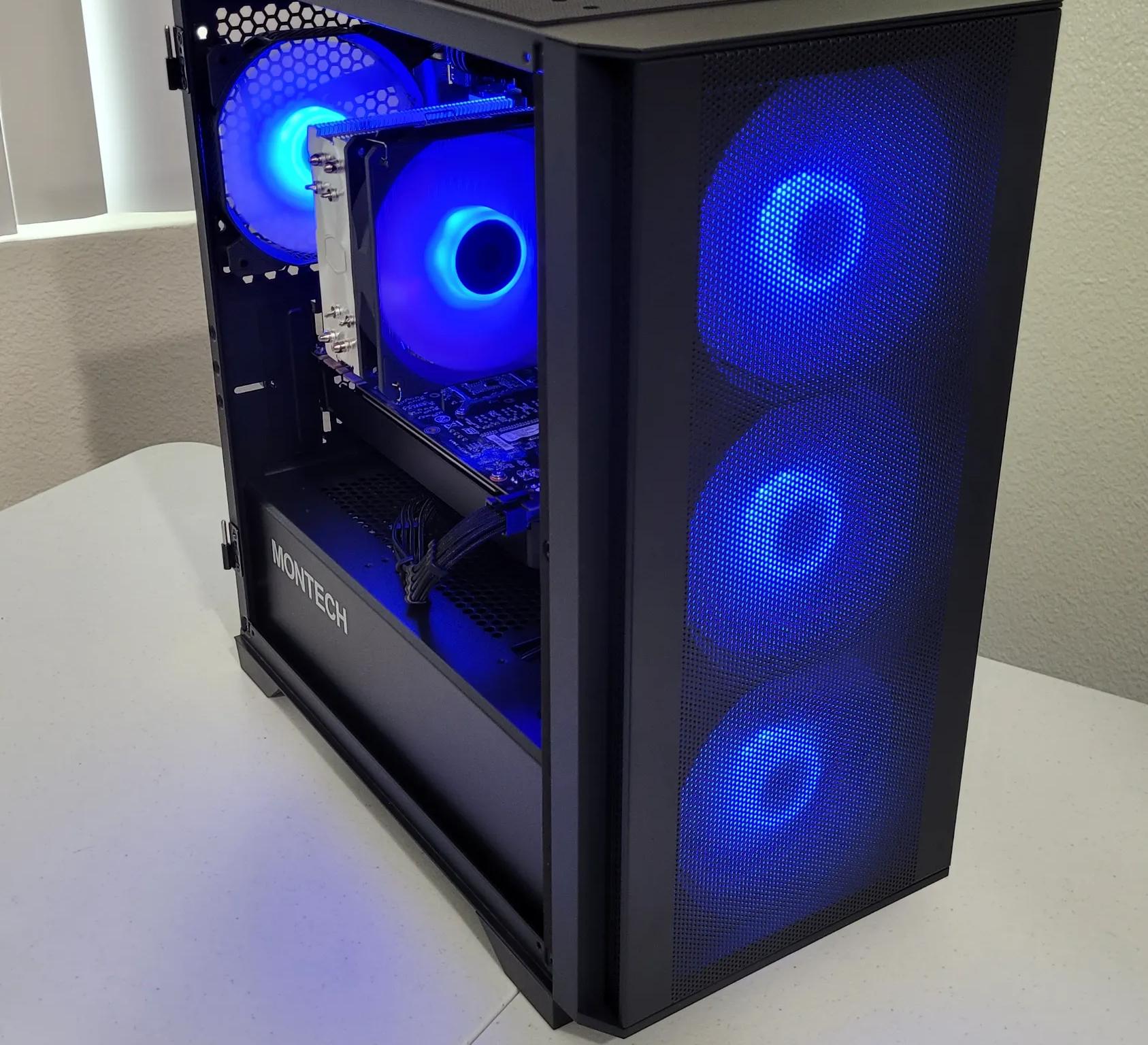 Black Gaming PC (Ryzen 5 2600X + GTX 1070 Ti + 1TB SSD + 16GB RAM + Wifi)