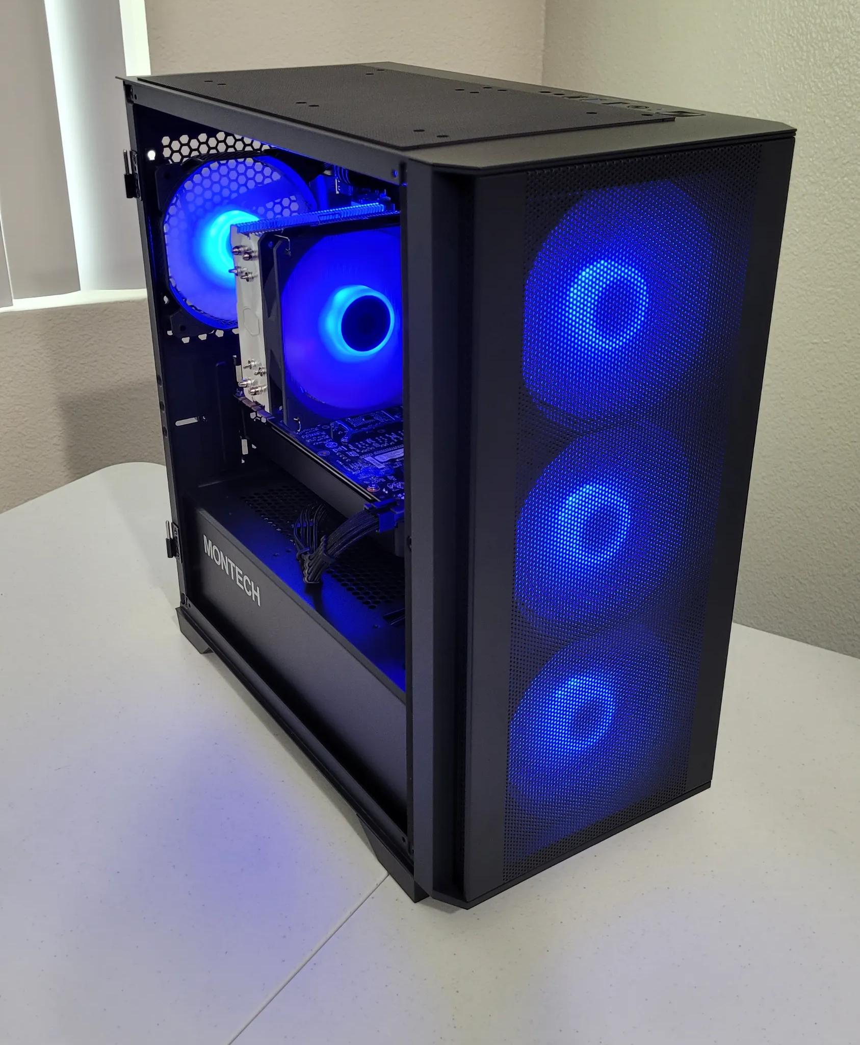 Black Gaming PC (Ryzen 5 2600X + GTX 1070 Ti + 1TB SSD + 16GB RAM + Wifi)