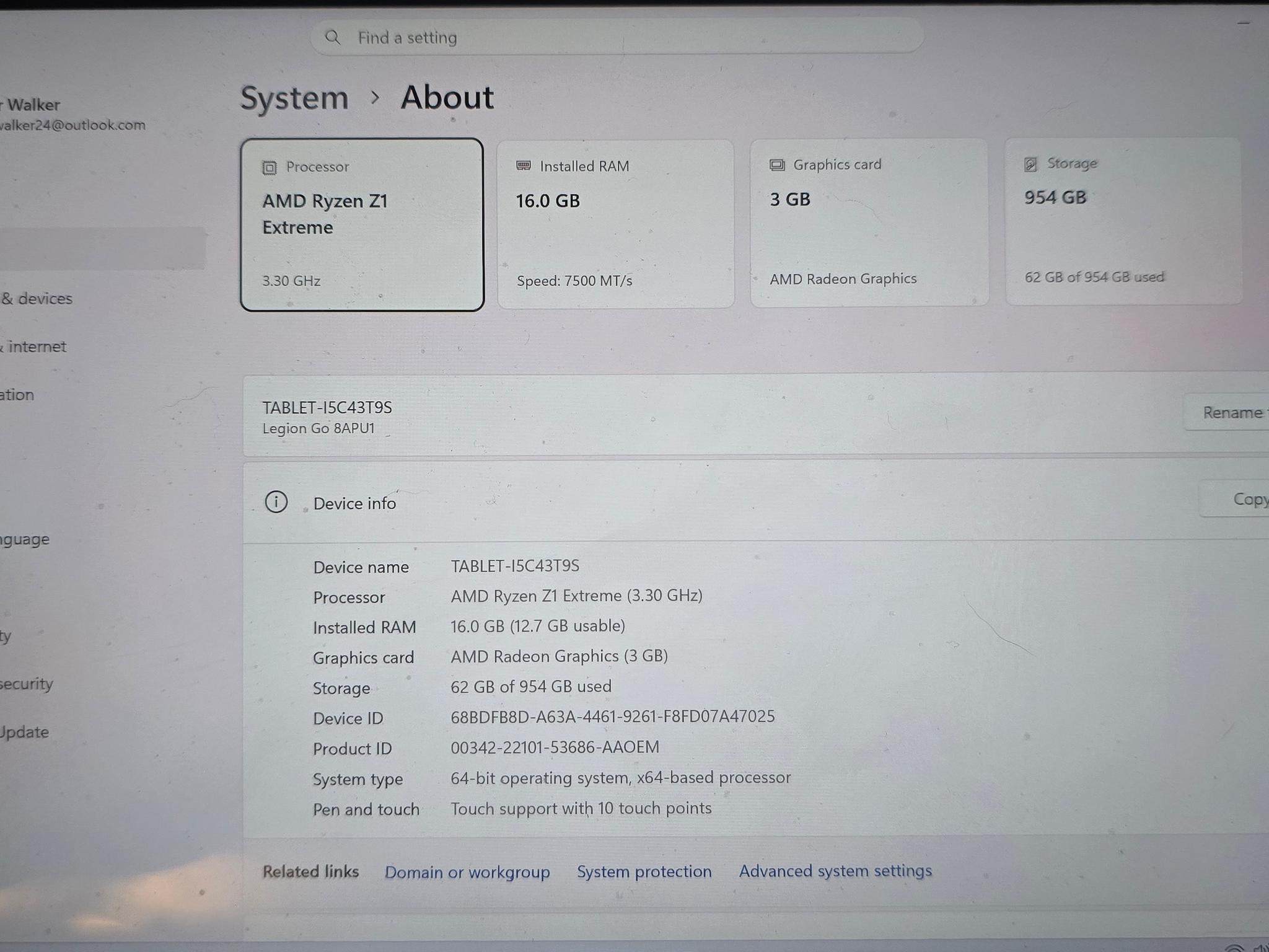 Lenovo Legion Go Z1 Extreme 8.8" 144hz