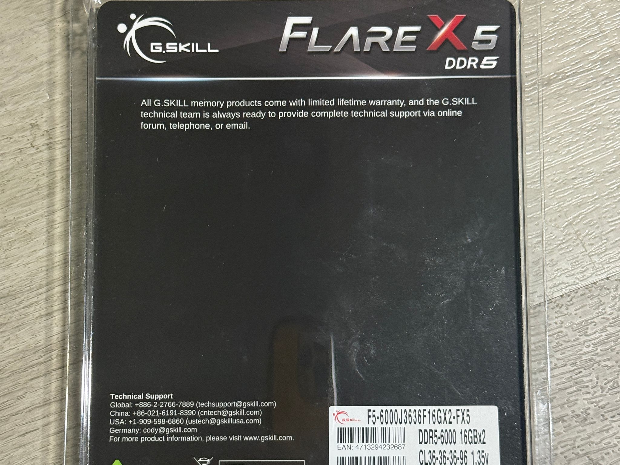 G.SKILL Flare X5 32GB (2x16GB) DDR5-6000 CL36 - New