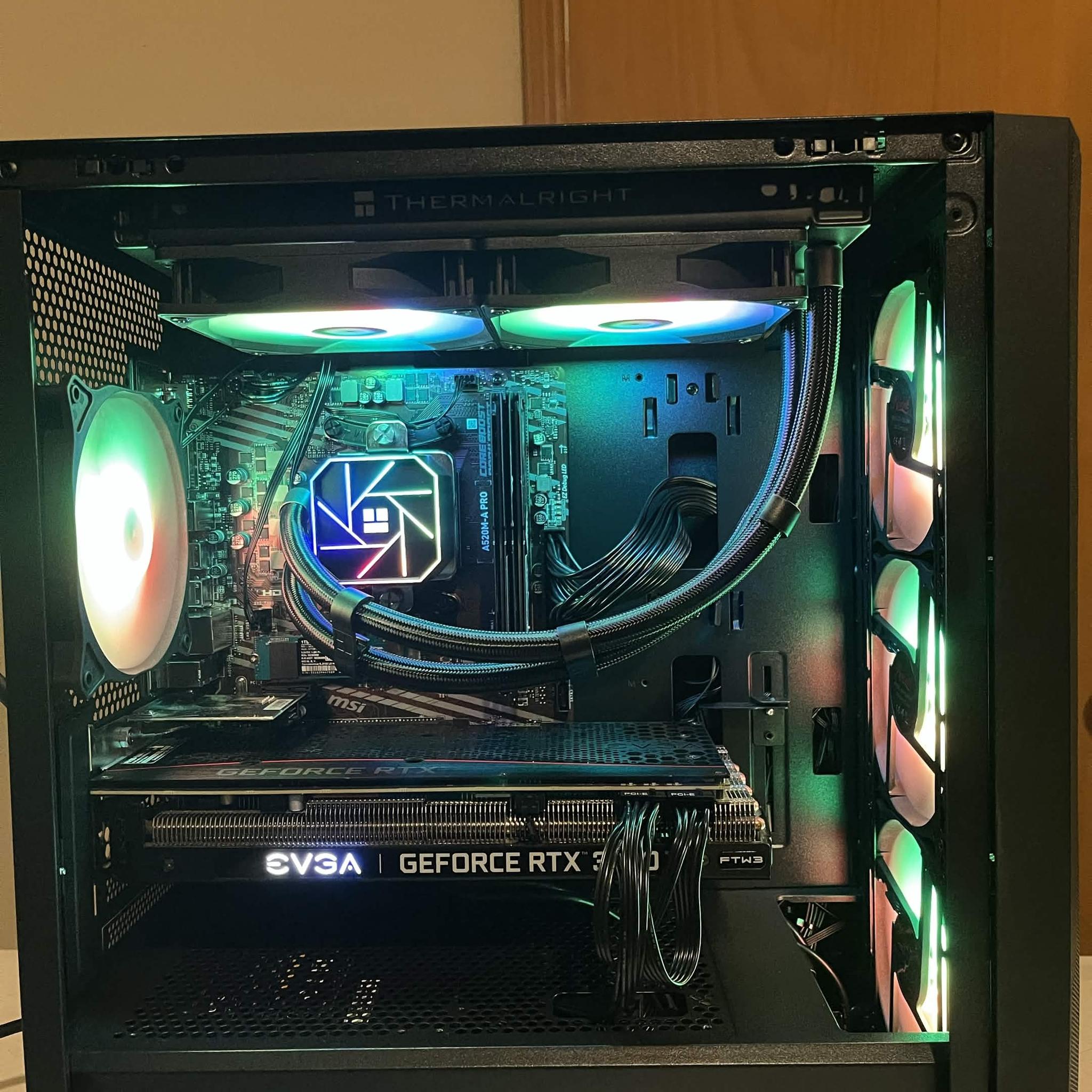 RTX 3060 Ti Gaming PC Ryzen 5 5500, 32GB DDR4 3200MT/s, 1 TB NVMe SSD.
