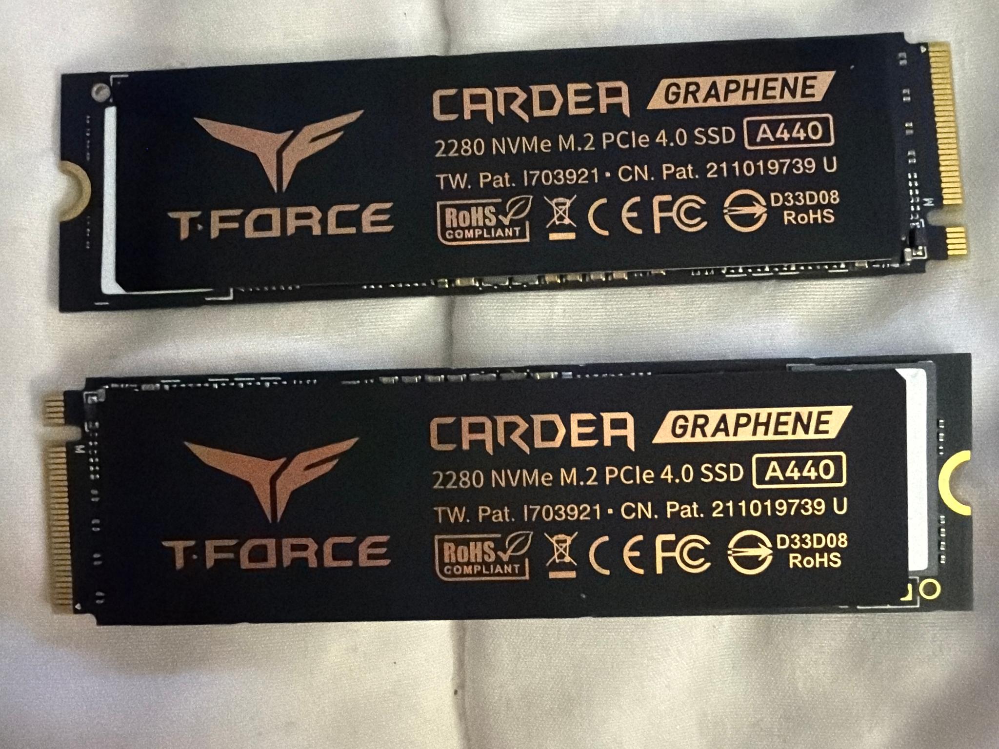 2TB T-Force Cardea A440 Gen 4 7,000MBs NVMe SSD 100% Health