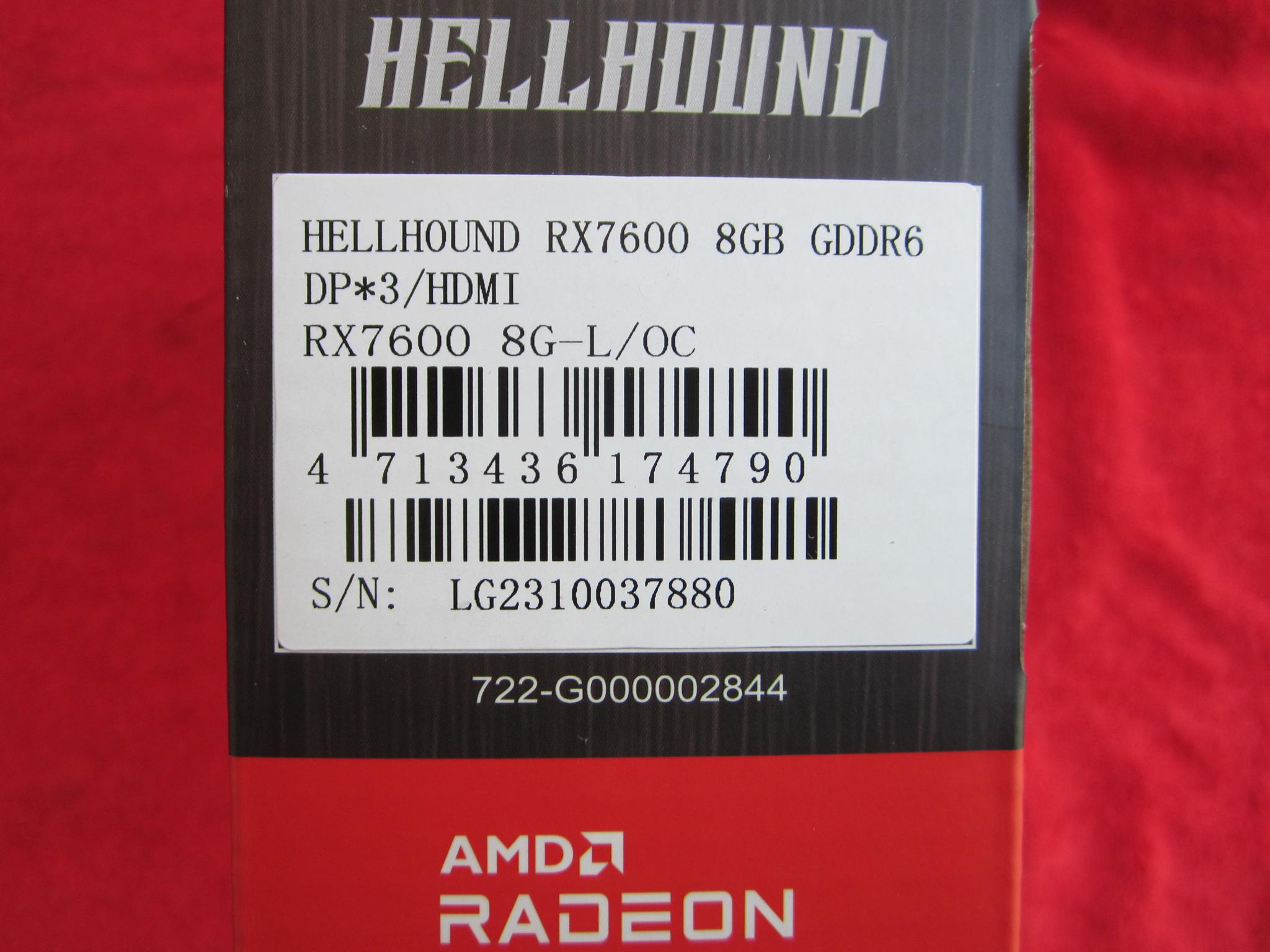 NEW! PowerColor Hellhound AMD Radeon RX 7600 8GB GDDR6 Graphics Card