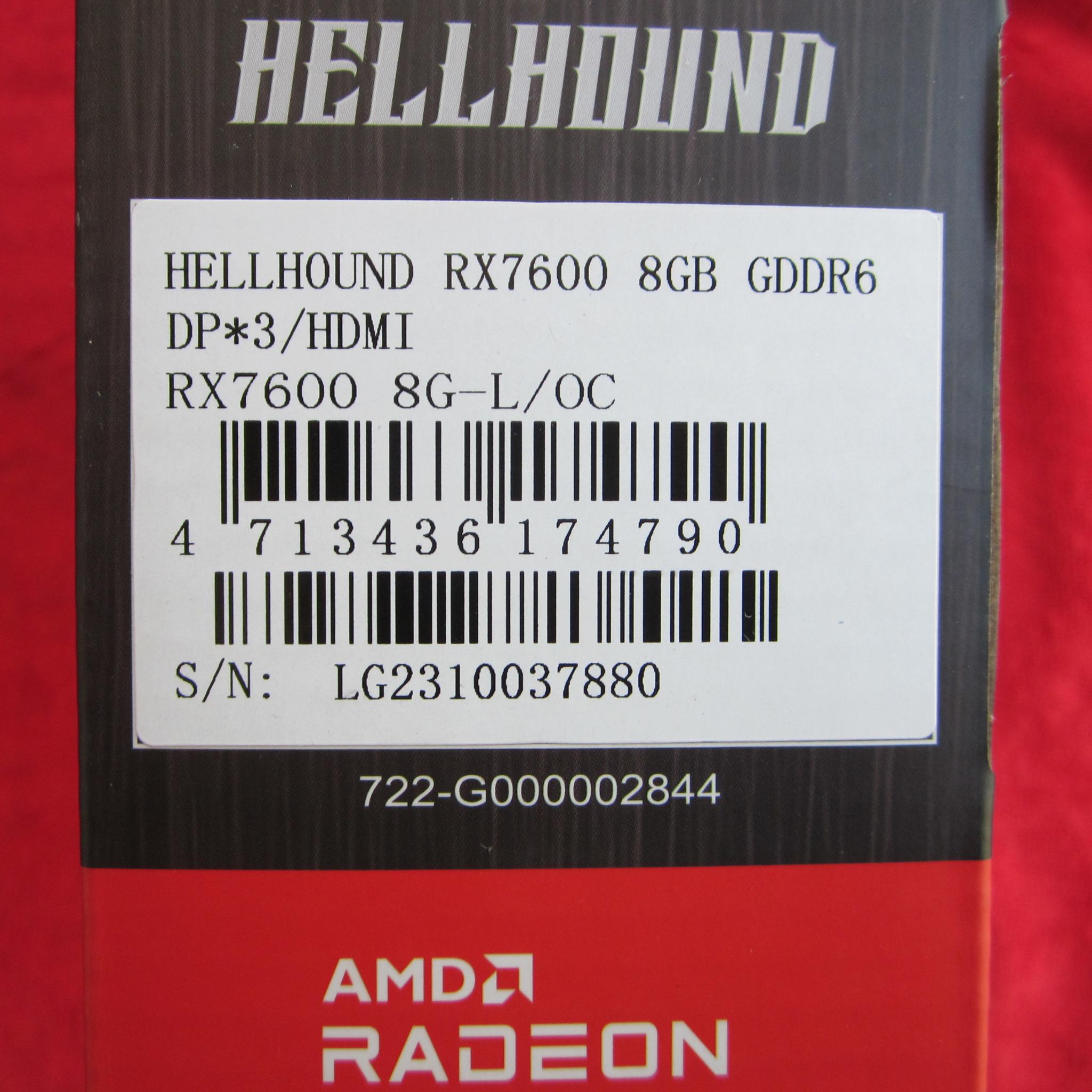 NEW! PowerColor Hellhound AMD Radeon RX 7600 8GB GDDR6 Graphics Card