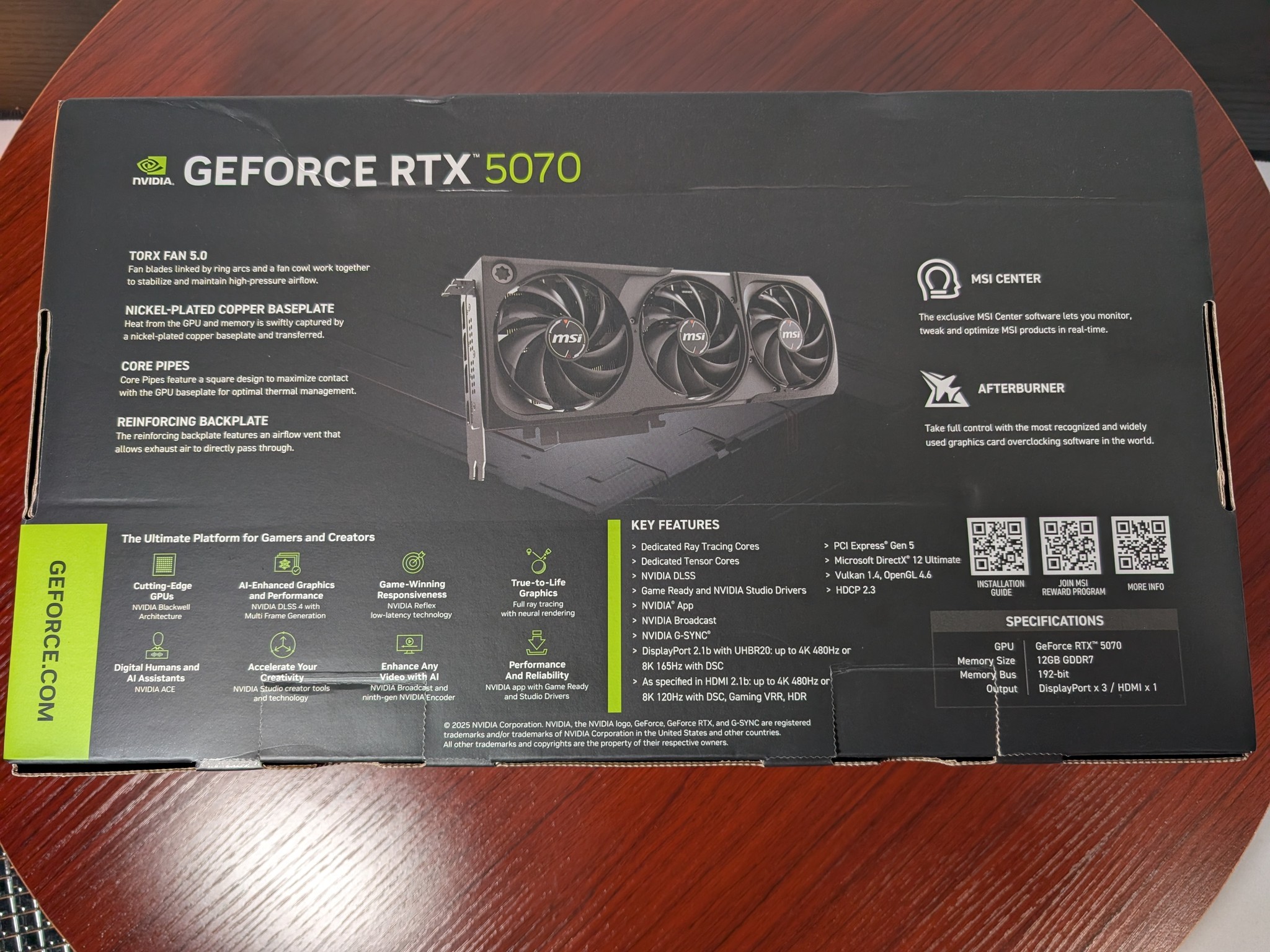 MSI GeForce RTX 5070 12G SHADOW 3X OC
