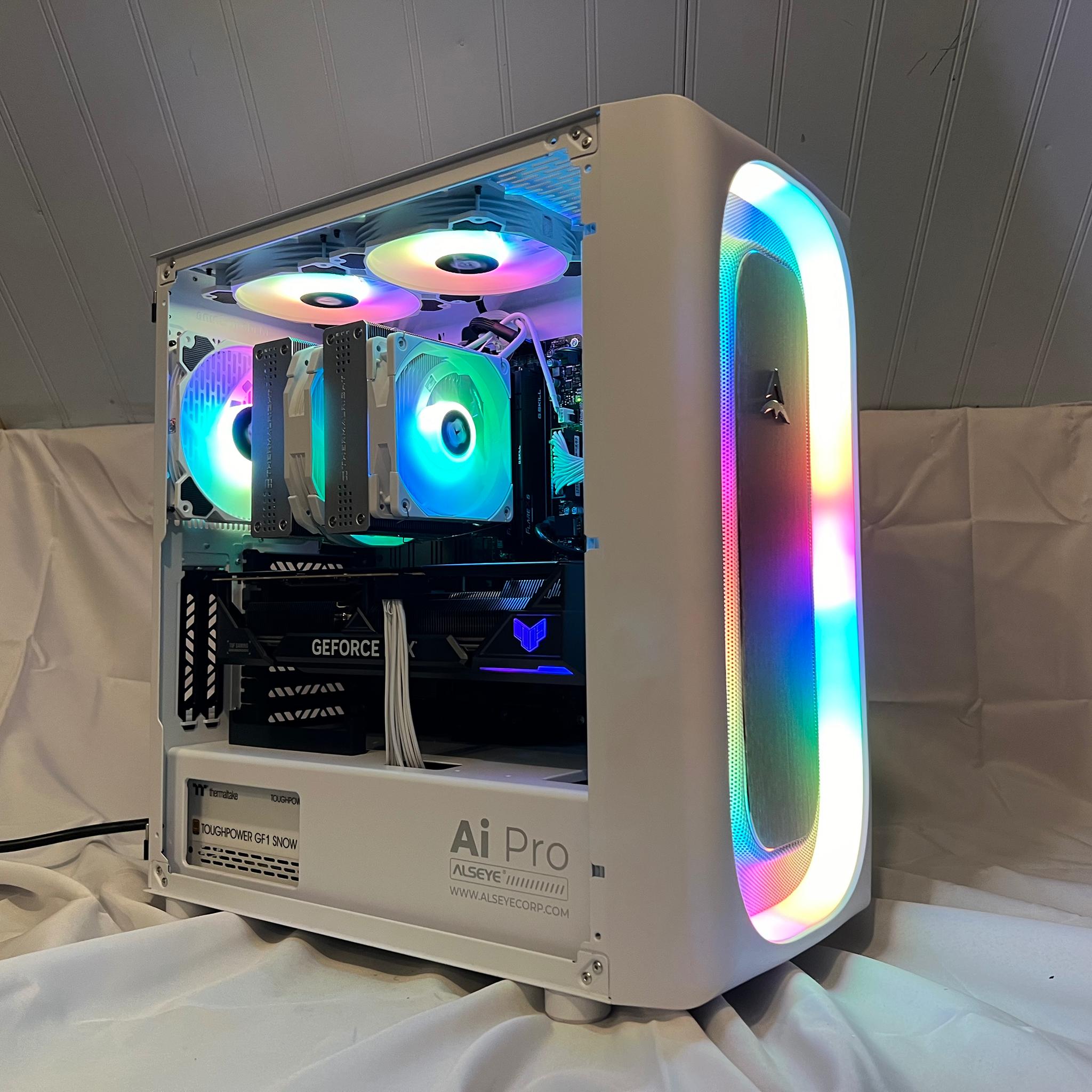 "The Star Stealer" / Ryzen 7 7800x3d, TUF RTX 4080 OC, 5Tb, 32gb ddr5 gaming pc with evga keyboard