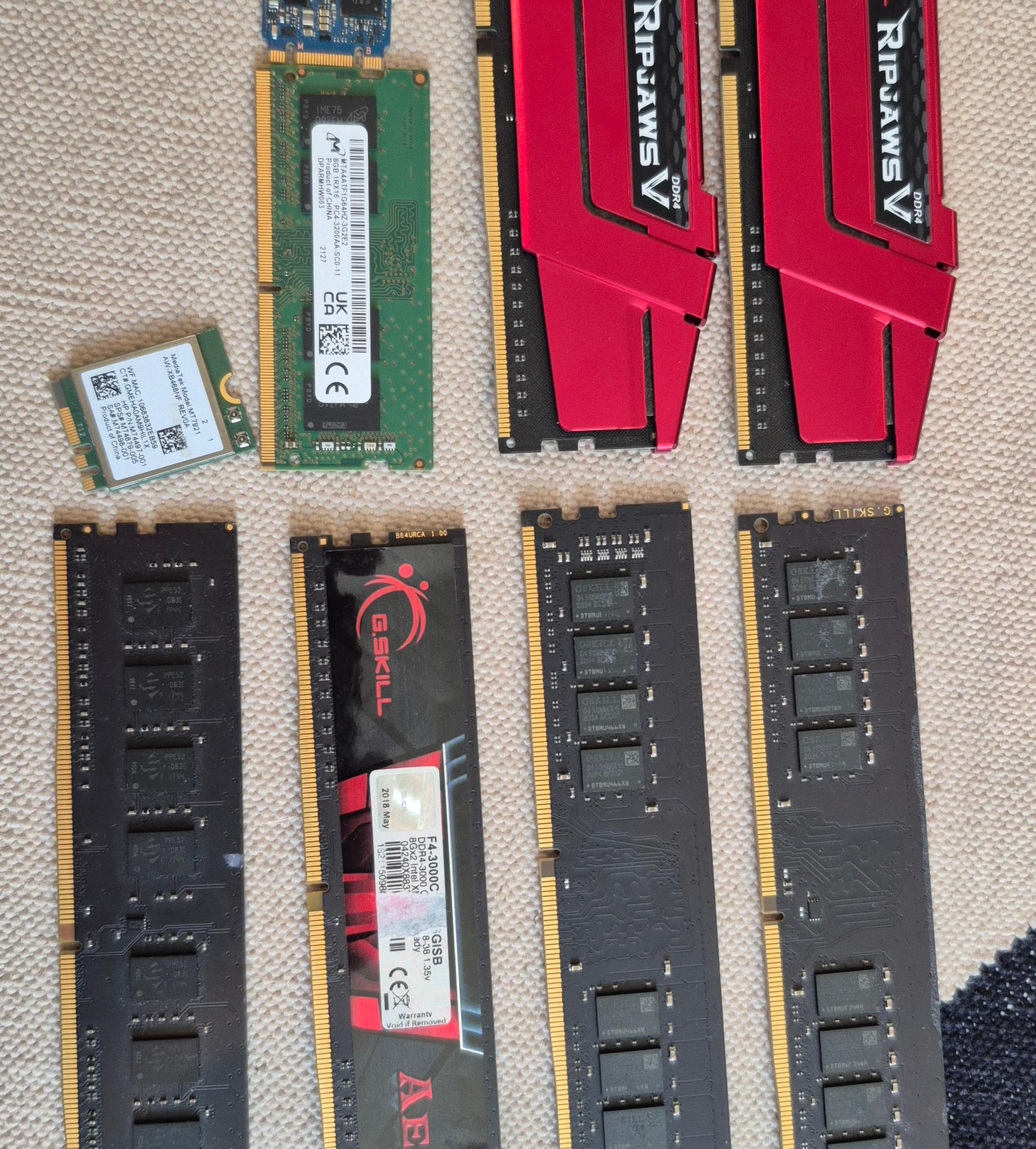 Computer part bundle (RAM, WIFI, INTEL)