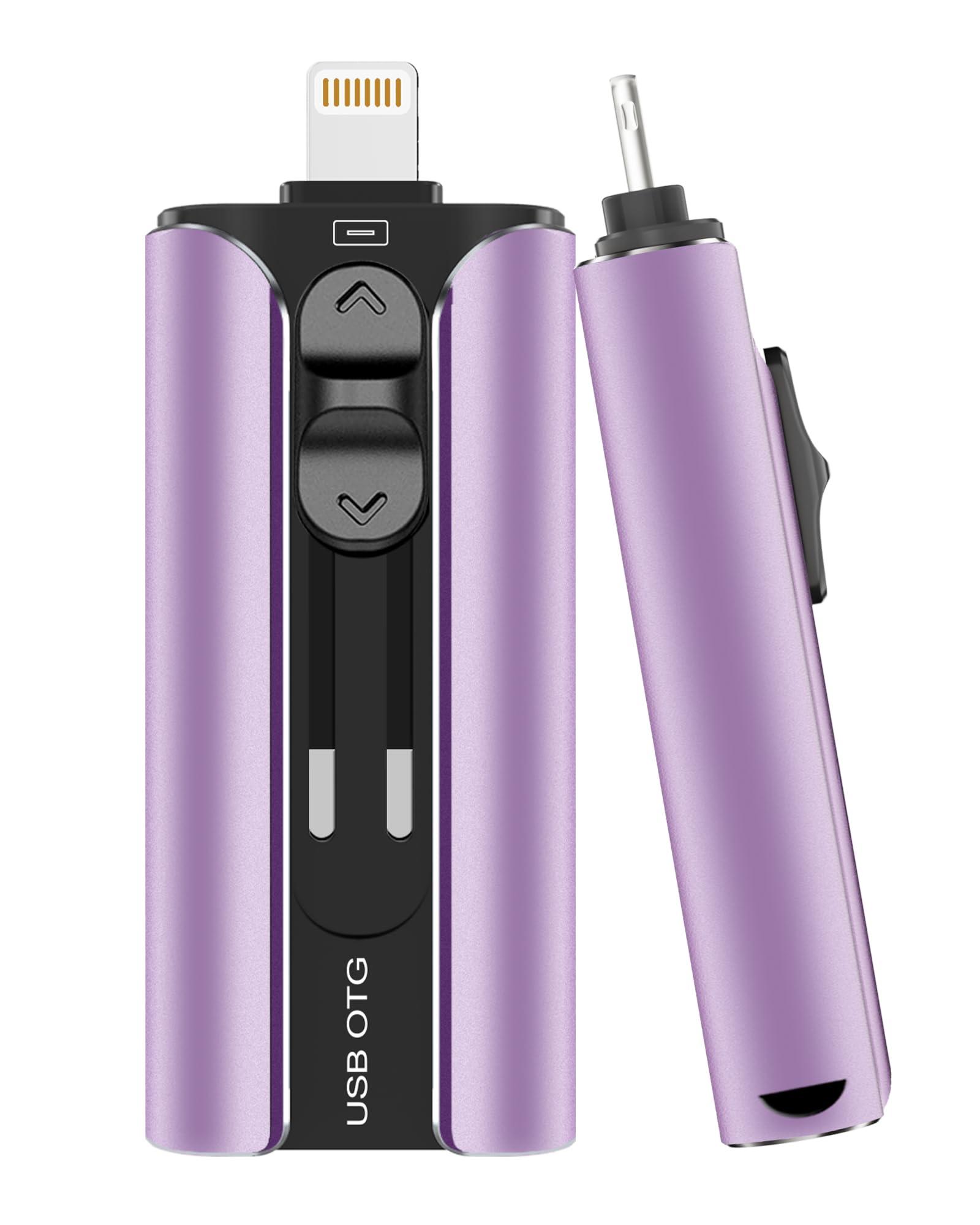 MFi Certified 256GB Flash Drive USB Memory Stick Thumb Drive USB Stick iPhone iPad Android PC Purple
