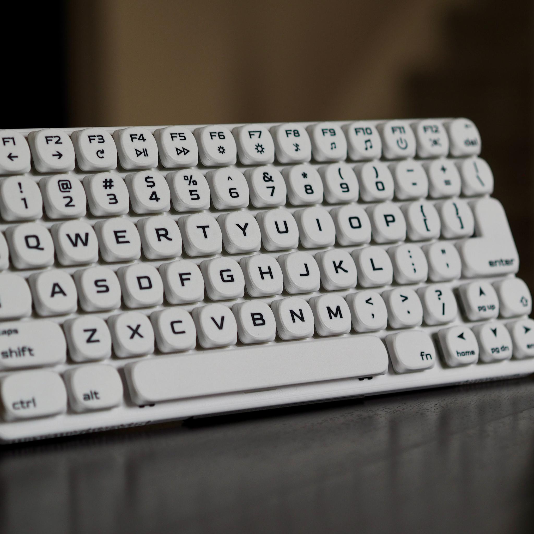 Low Profile 74-key Wired Mechanical Keyboard • Hot Swappable, Hand Assembled, Gaming, Travel, USB-C
