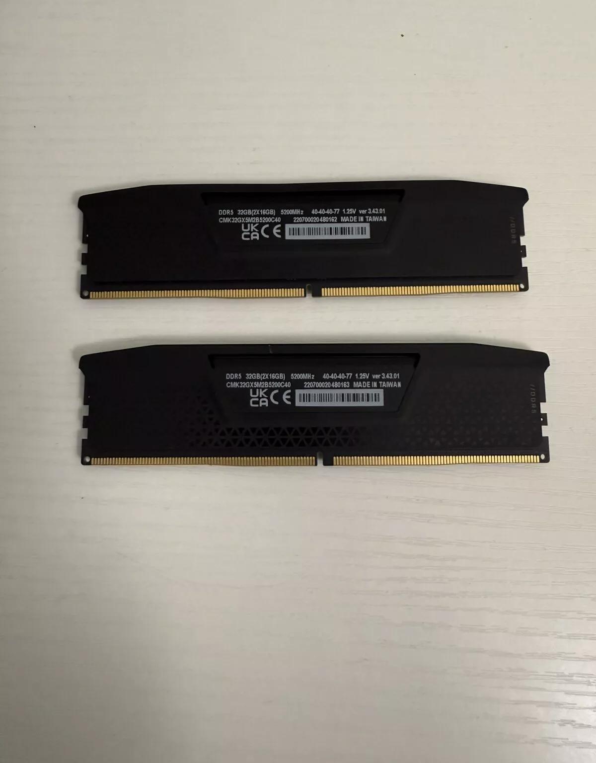Corsair VENGEANCE 32GB (2x16GB) DDR5-5200 CL40 40-40-40-77 Intel XMP / AMD Expo