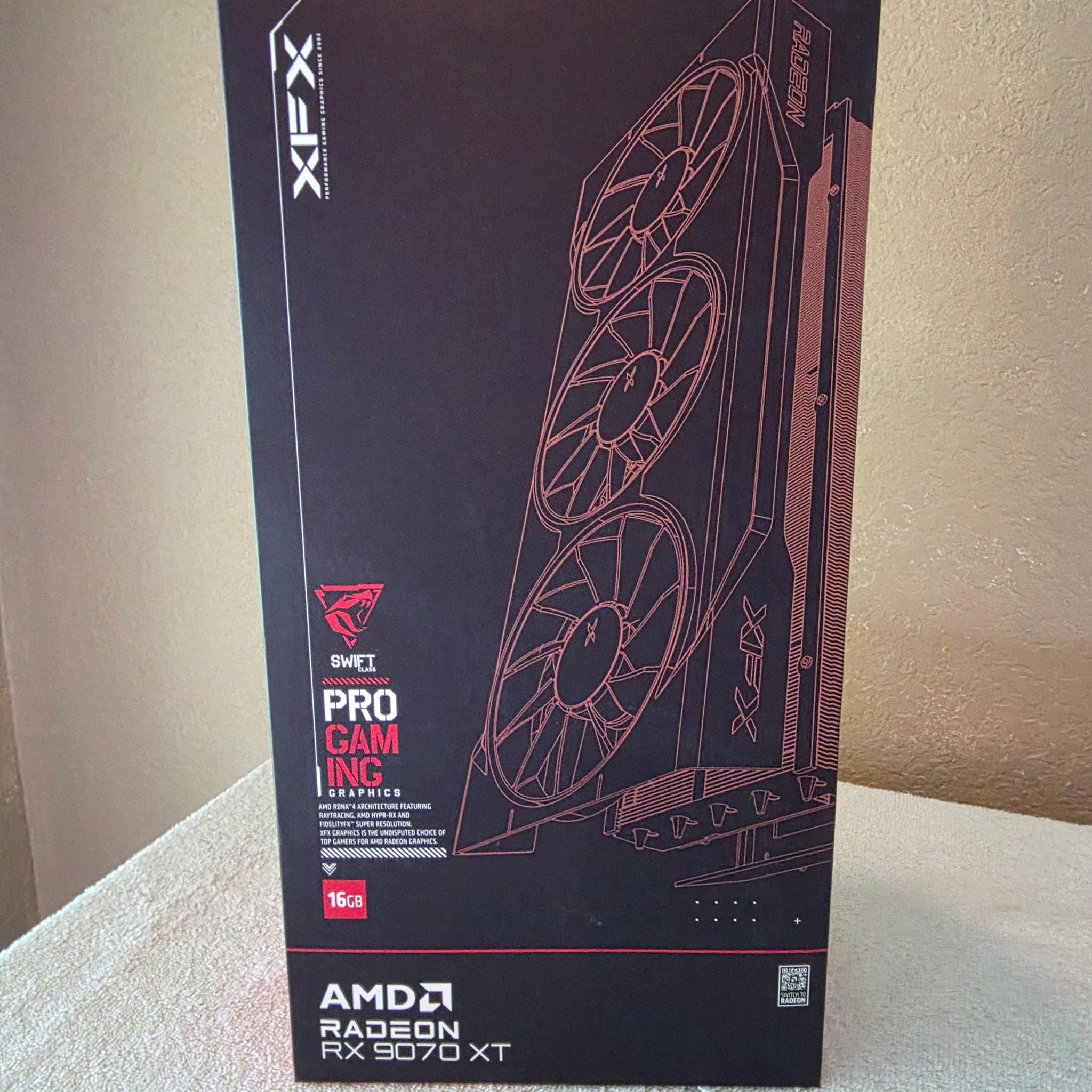 XFX Swift AMD Radeon RX 9070XT Triple Fan Gaming 16GB