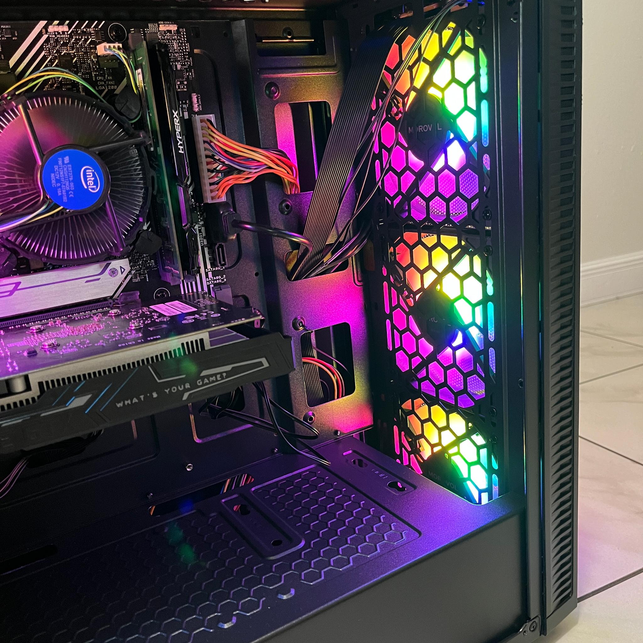 NVIDIA GTX 1650, Intel Core i3-10100, 12GB RAM, 870GB Storage, Gaming PC w/ Wi-Fi & BT