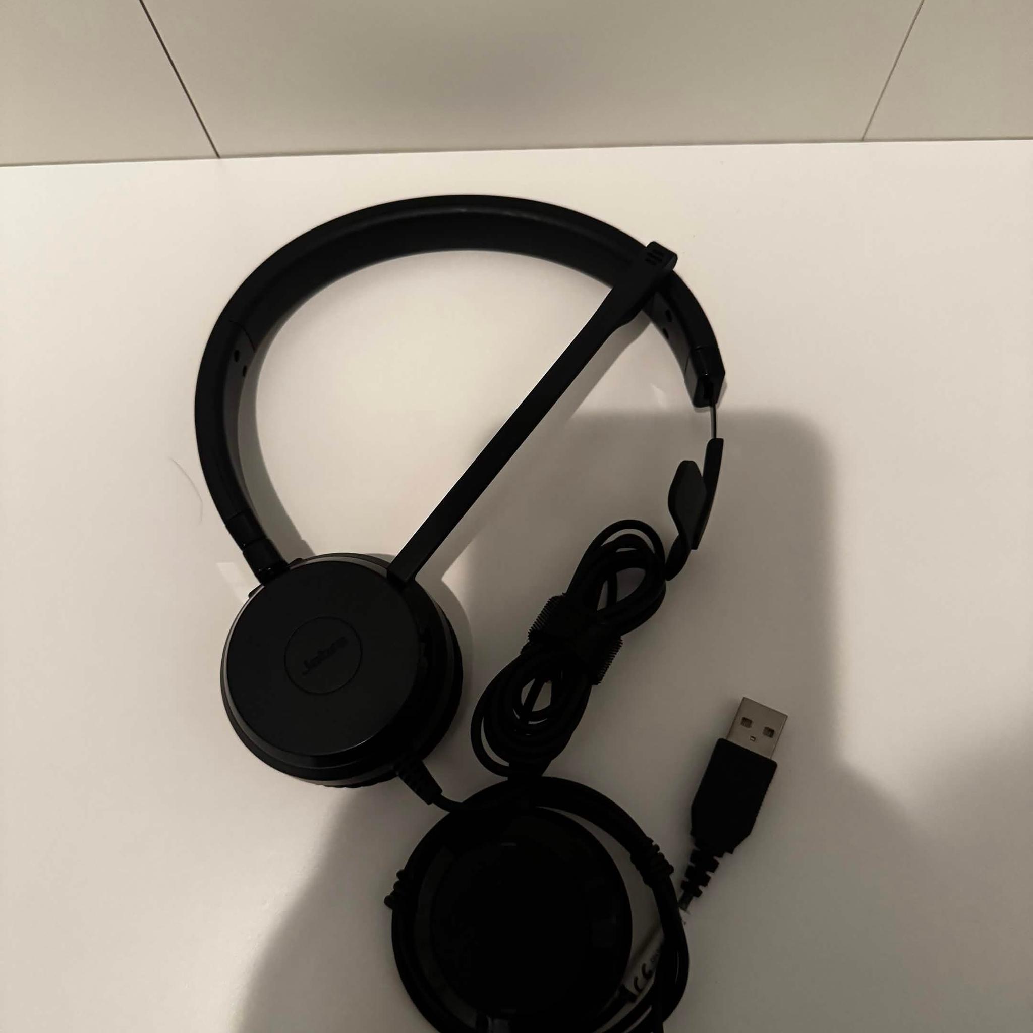 Jabra Evolve 20 SE USB-A Mono On-Ear Headset Boom Mic Noise Cancelling HSC016