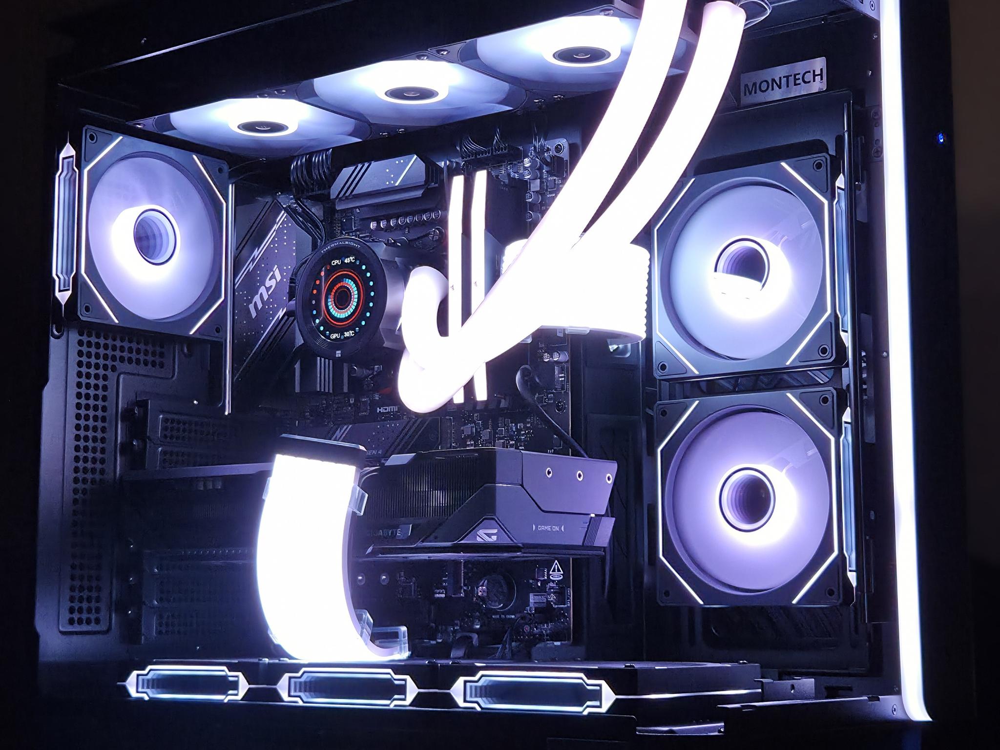 Blue Lighting!⚡| Ryzen 7 7800X3D | RX 9070 XT 16GB | 32GB DDR5 | 2TB NVMe | LCD Display!