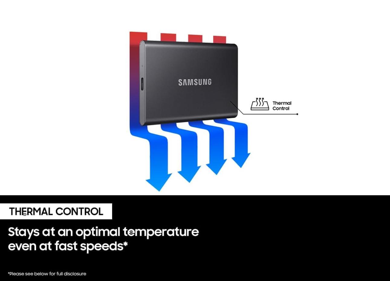 1TB SAMSUNG SSD T7 Portable External Solid State Drive - Up to USB 3.2 Gen 2