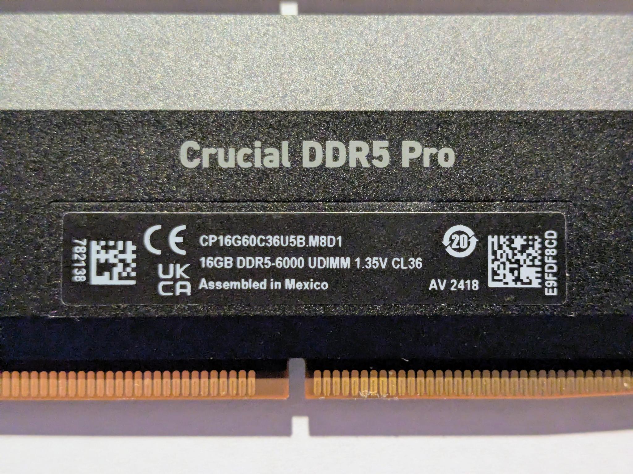 Crucial Pro 32gb 6000mt/s CL36 DDR5 RAM