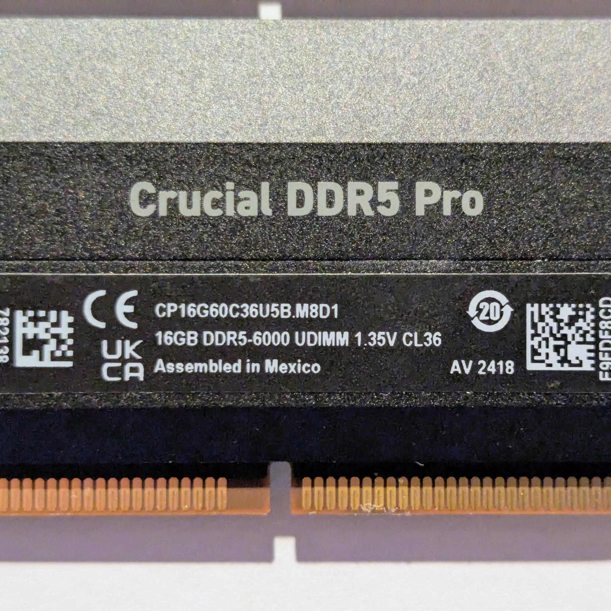 Crucial Pro 32gb 6000mt/s CL36 DDR5 RAM