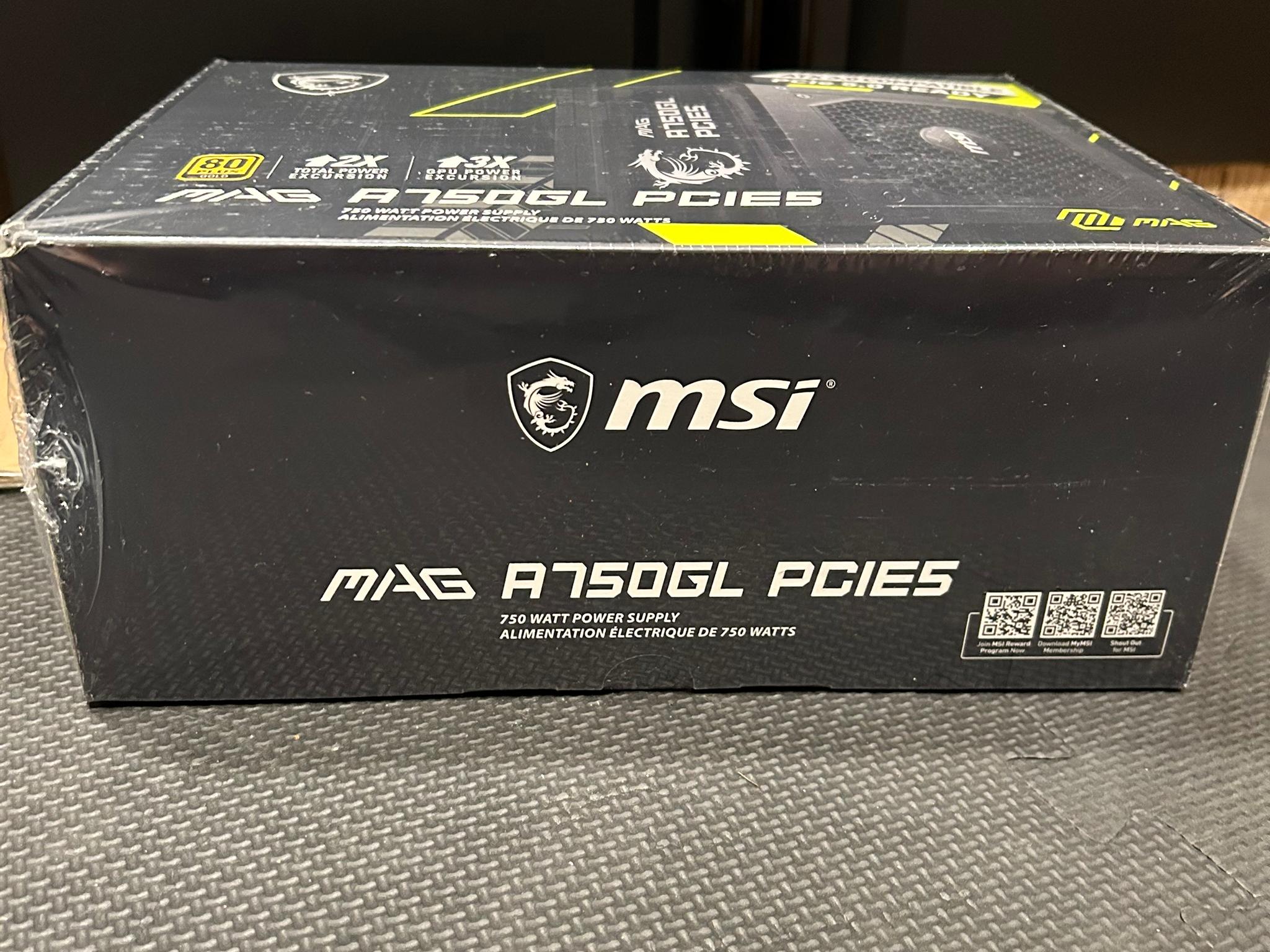 MSI MAG A750GL 80 Plus Gold / SAME DAY SHIPPING