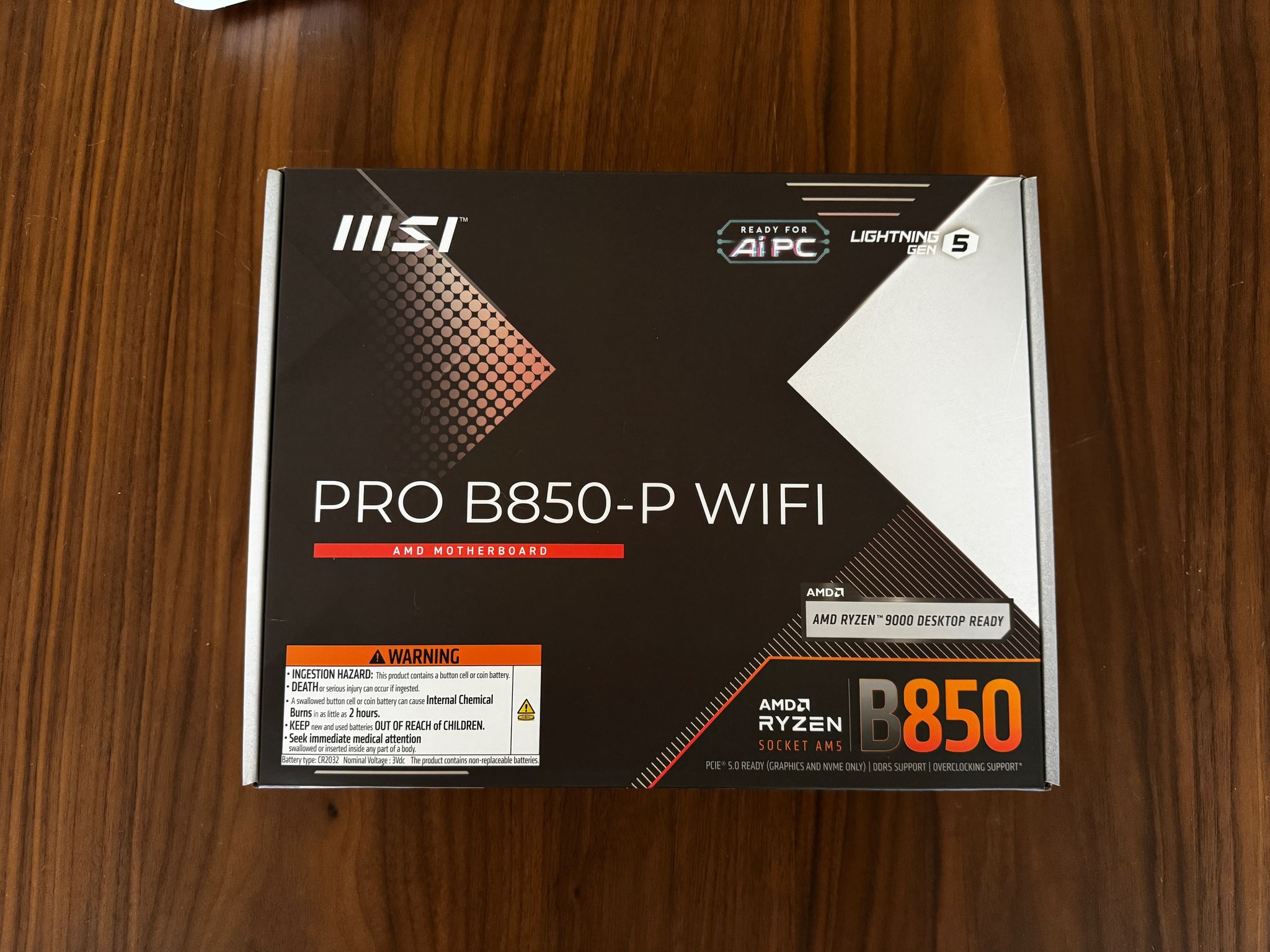 MSI PRO B850-P WiFi Motherboard - Lightly used for 4 months