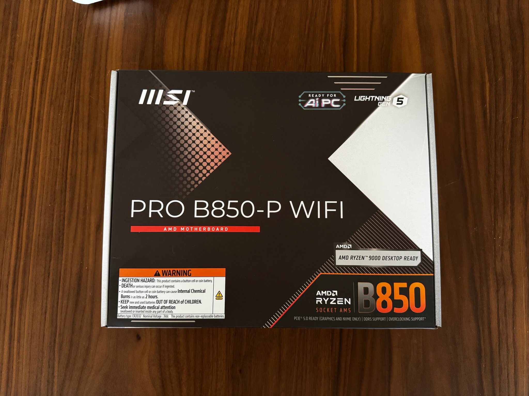 MSI PRO B850-P WiFi Motherboard - Lightly used for 4 months