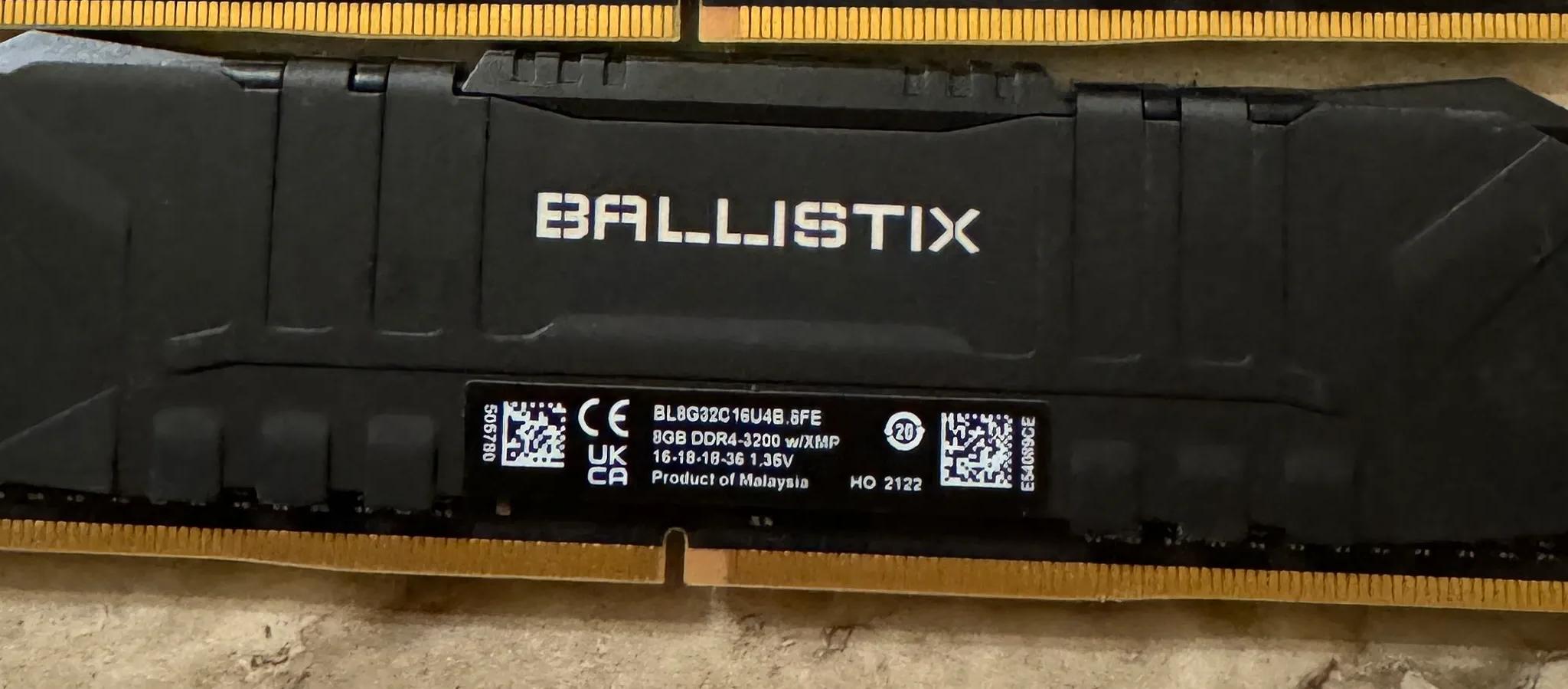 Ballistix RAM 8GB 3200Mhz x4 (32GB)
