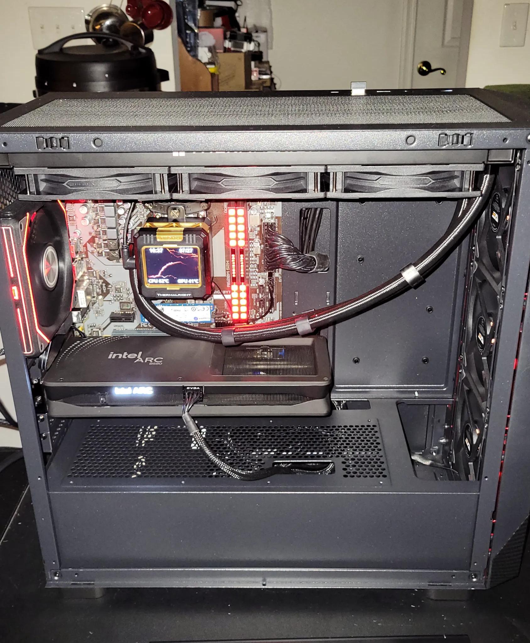 🖤🔥 Fiery Blackout MicroATX • Arc B550 LE• Benchmark-Tuned & Silent