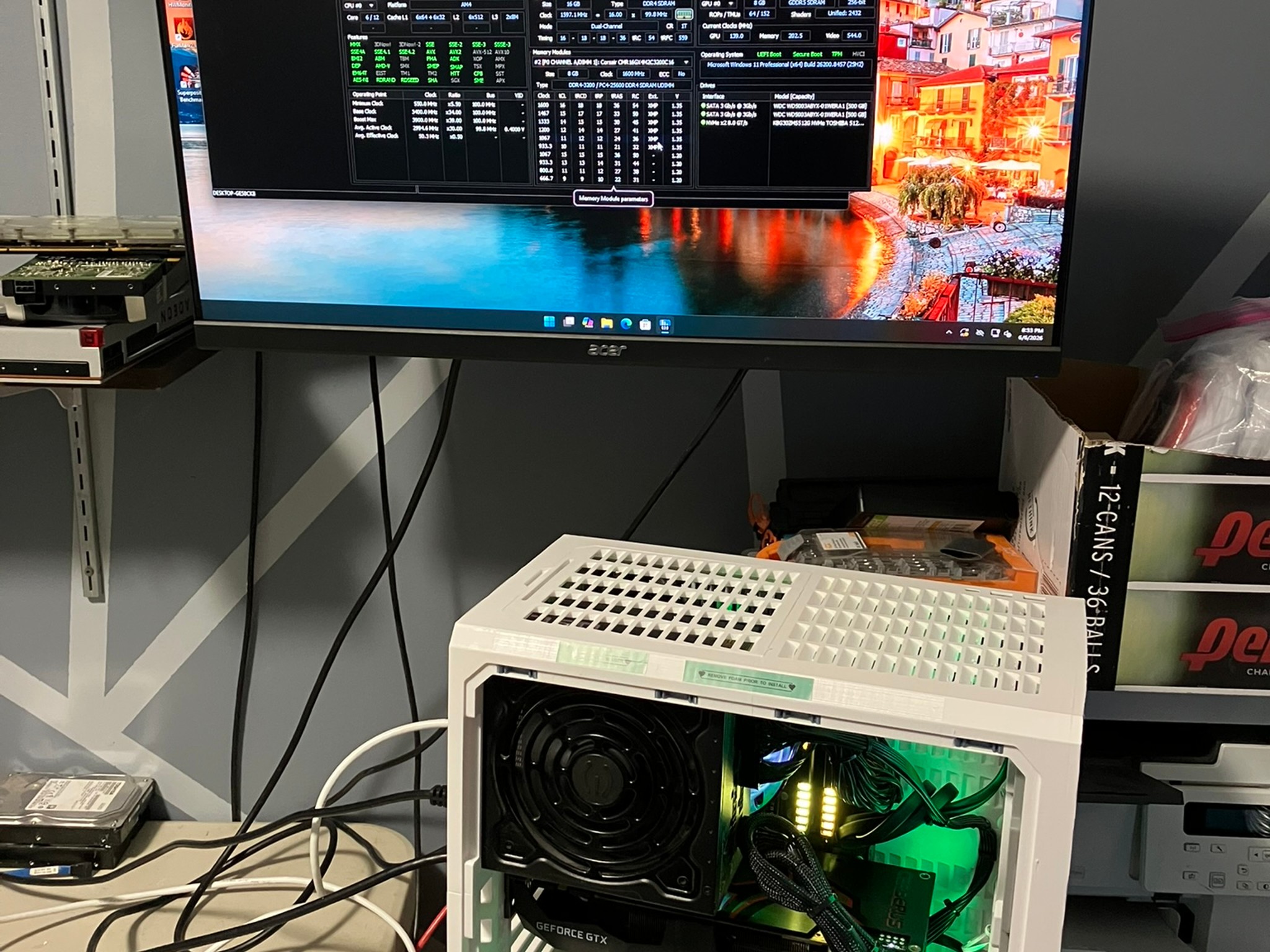 AMD Ryzen 2600 | GTX 1070 Ti | 16 GB ARGB Ram | 512GB NVME | 1TB HDD | 750W PSU | Win 11 Pro | ARGB