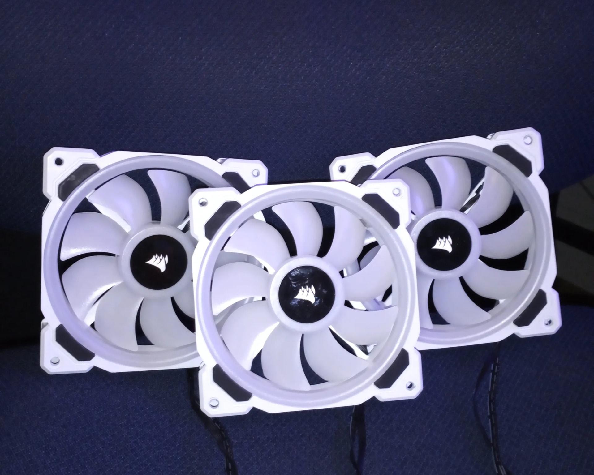 Corsair LL120 RGB 120mm Dual Light Loop RGB LED White PWM Fan — Triple Pack