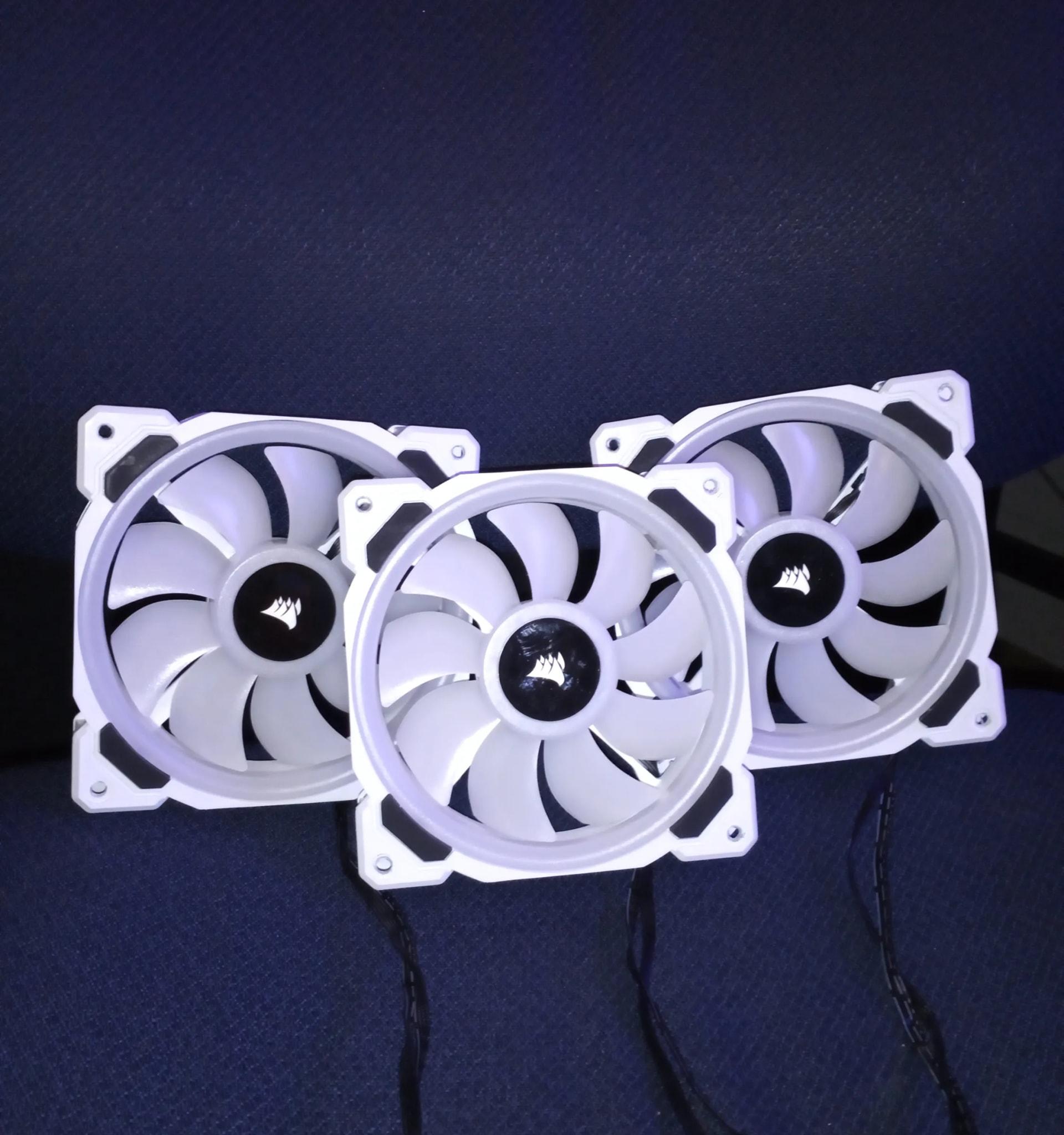 Corsair LL120 RGB 120mm Dual Light Loop RGB LED White PWM Fan — Triple Pack