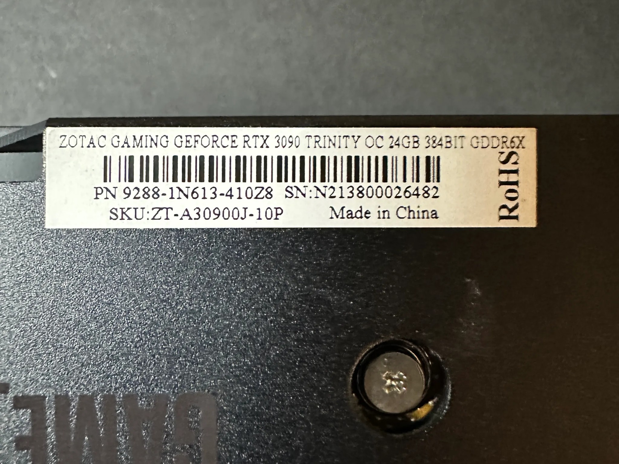 ZOTAC GAMING NVIDIA 3090 24GB OC