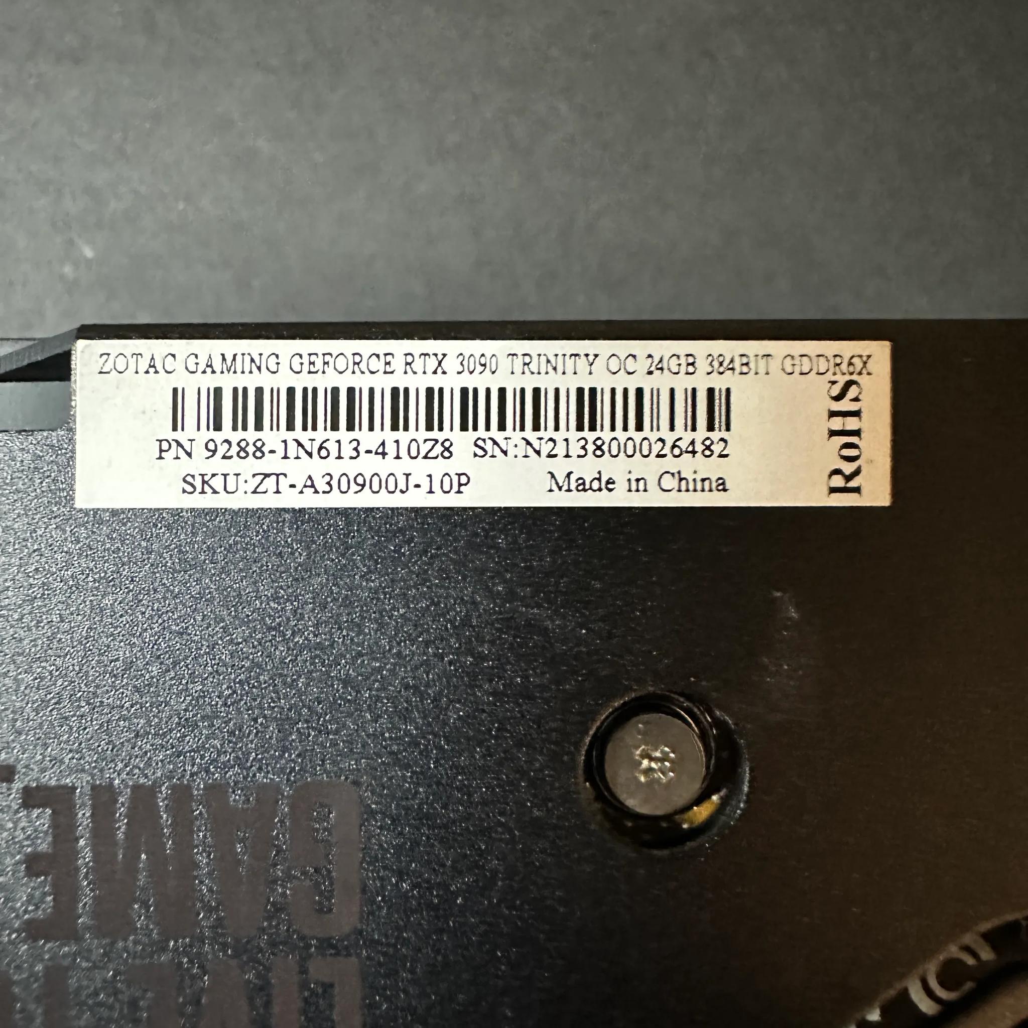 ZOTAC GAMING NVIDIA 3090 24GB OC