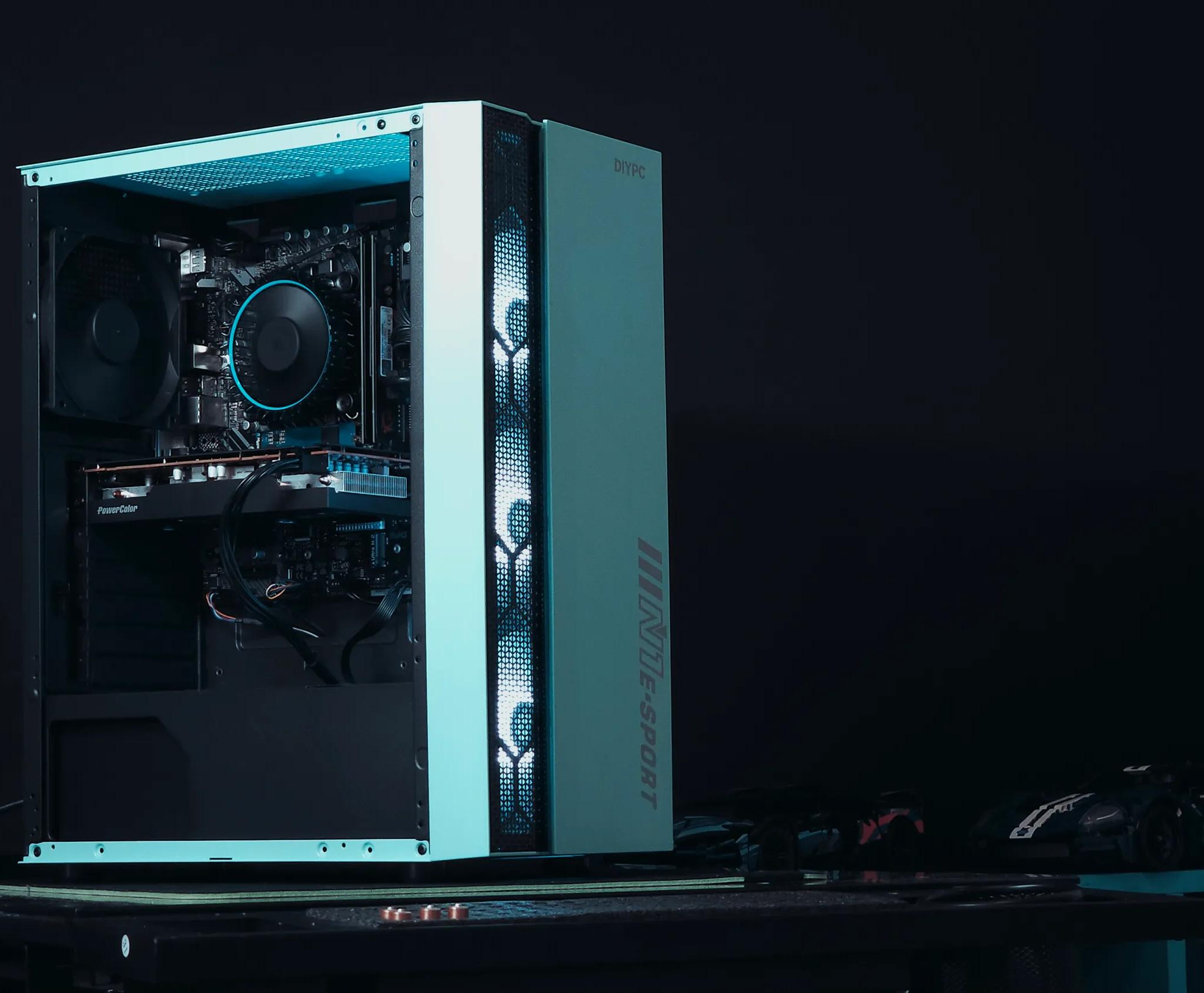 🌊Aqua💠 I5 12600KF/ RX 7600 Gaming PC Computer