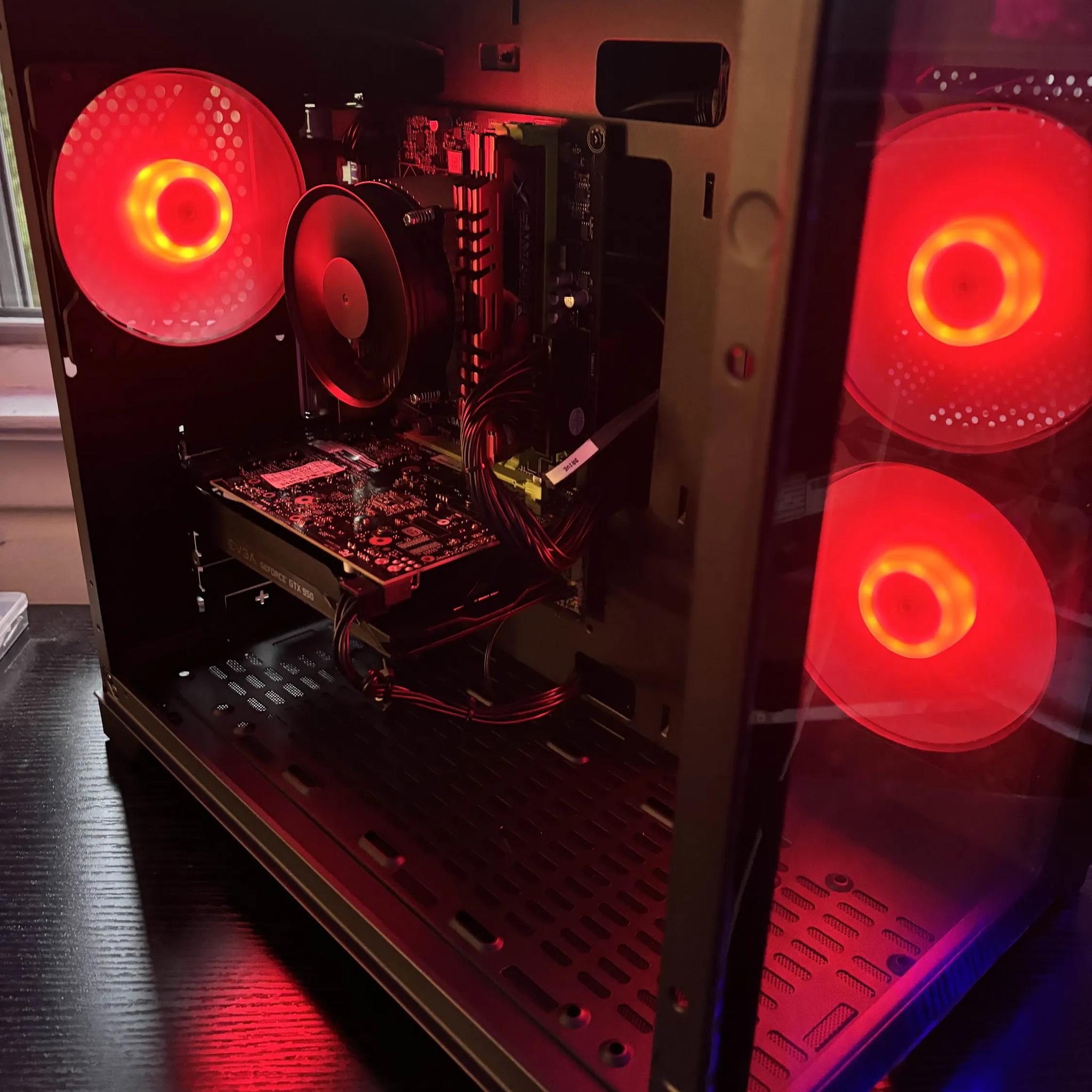 GAMING PC i5 16GB NVIDIA GTX 950 RGB Lighting RGB Fans Computer