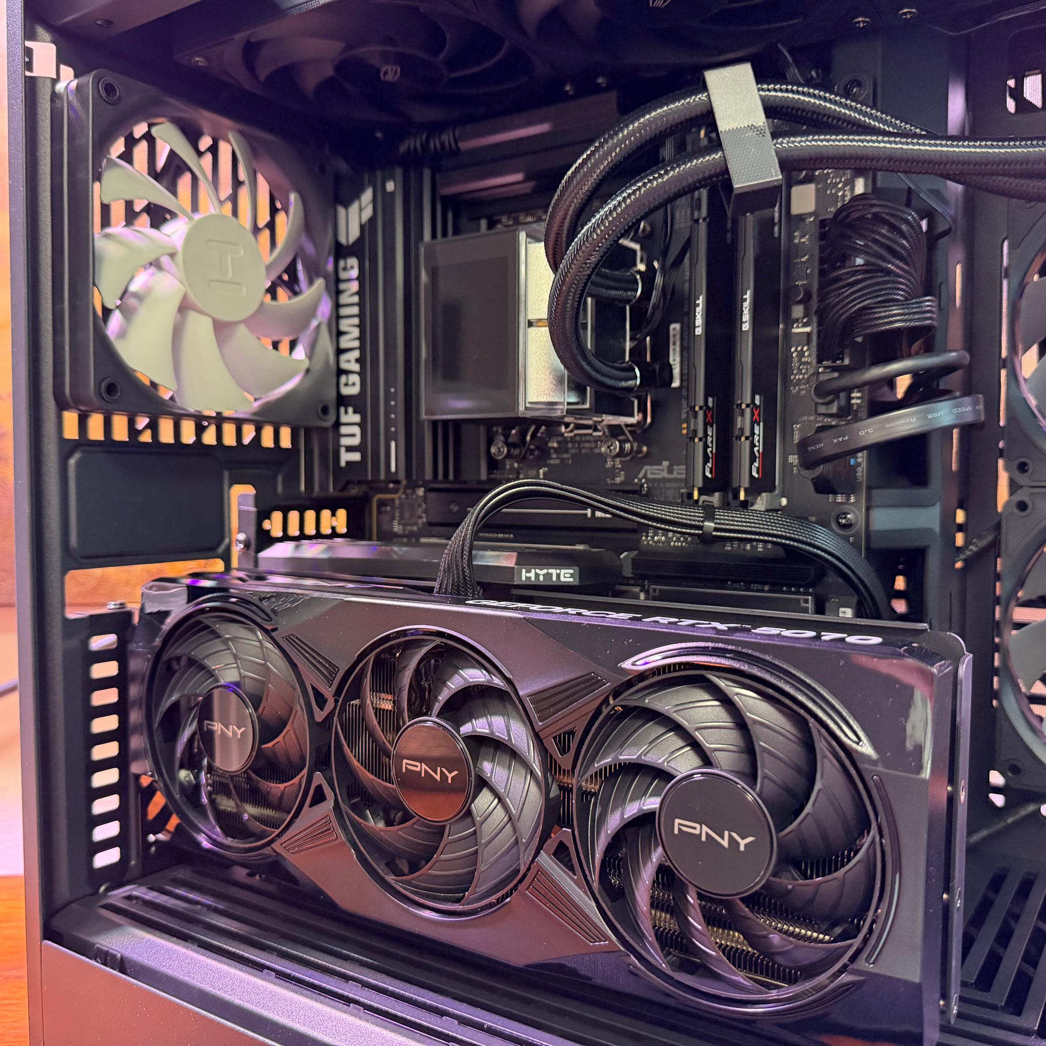 RTX 5070 12GB | Ryzen 5 7500X3D | 32GB 6000 | TUF B850-PLUS | 1TB NVMe | 360mm AIO | 850W PSU