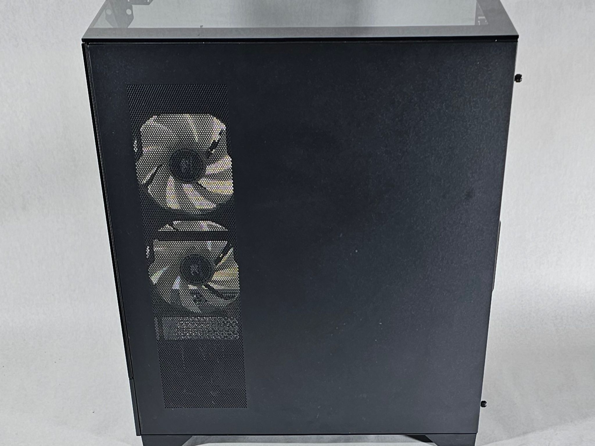 Black iBUYPOWER PC Case with Tempered Glass w/ 3 Fans